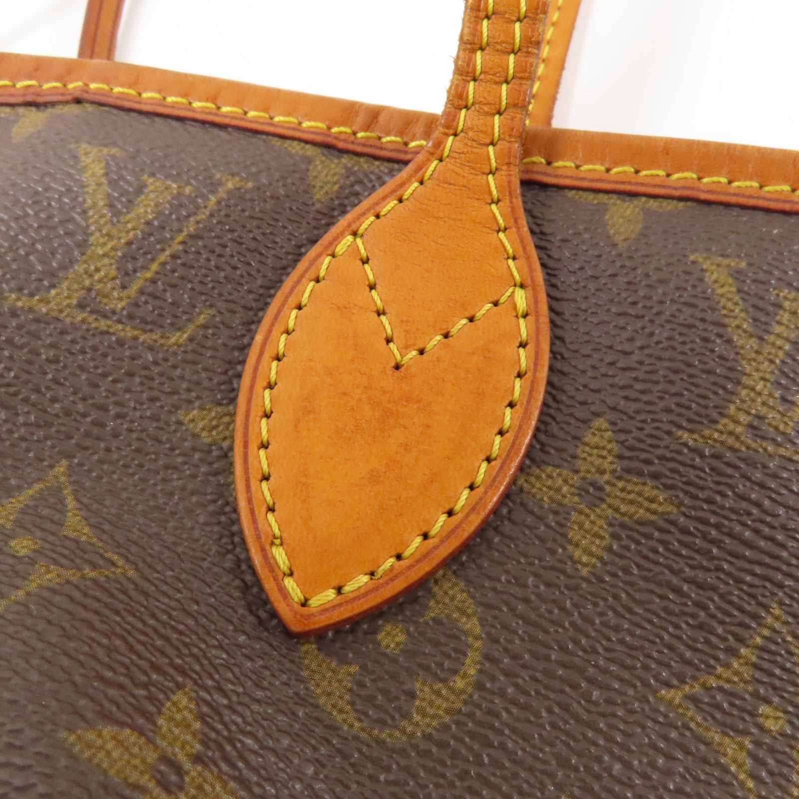 LOUIS VUITTON Monogram Neverfull MM金扣手挽袋