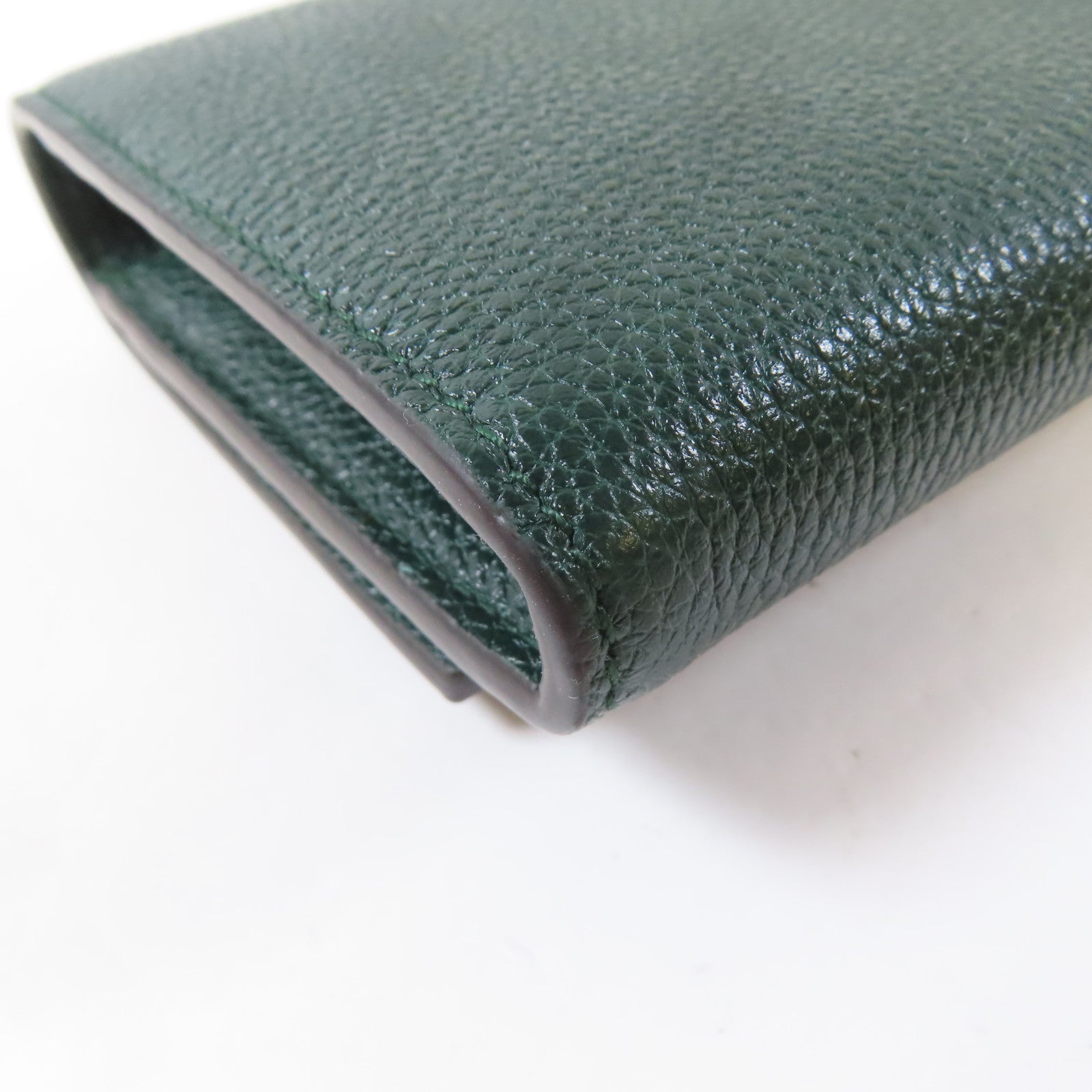 GUCCI 牛皮皮革Zumi Long Wallet金扣銀扣長錢包綠色