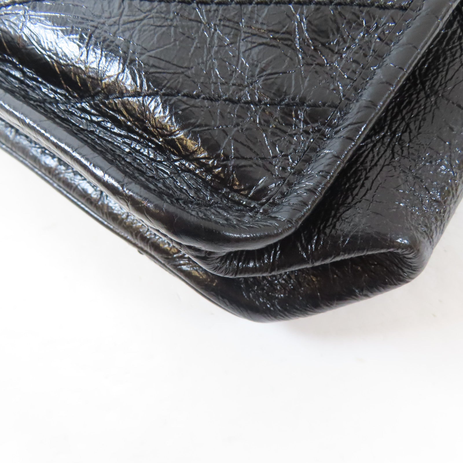 SAINT LAURENT 牛皮皮革Nikki銀扣鏈帶肩背袋黑色