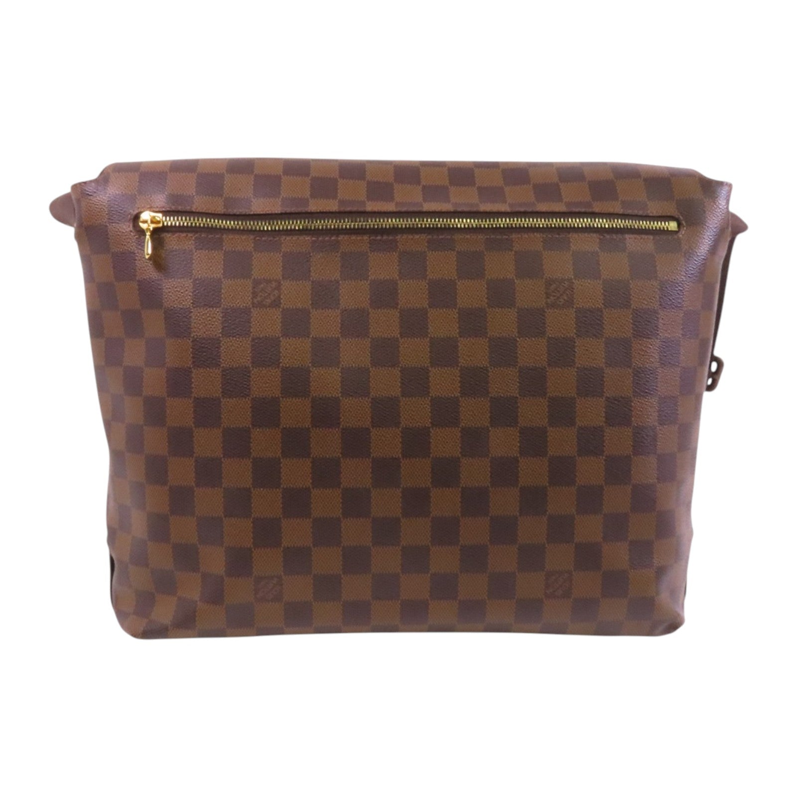 LOUIS VUITTON Damier Ebene Brooklyn GM金扣肩背袋