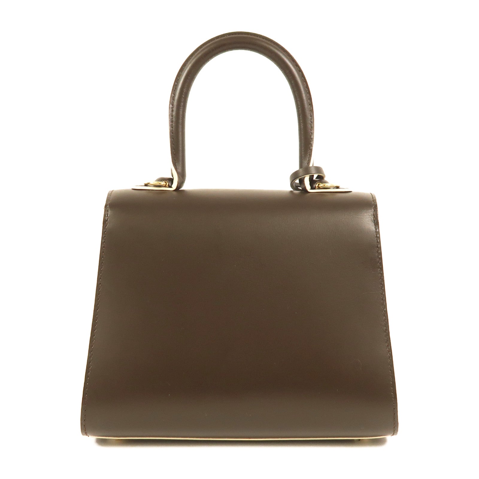 Delvaux 牛皮皮革Brillant Mini金扣手挽肩背兩用袋