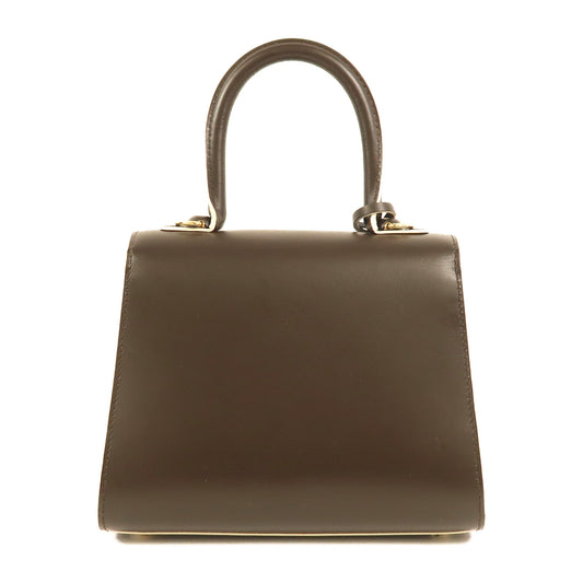 Delvaux 牛皮皮革Brillant Mini金扣手挽肩背兩用袋