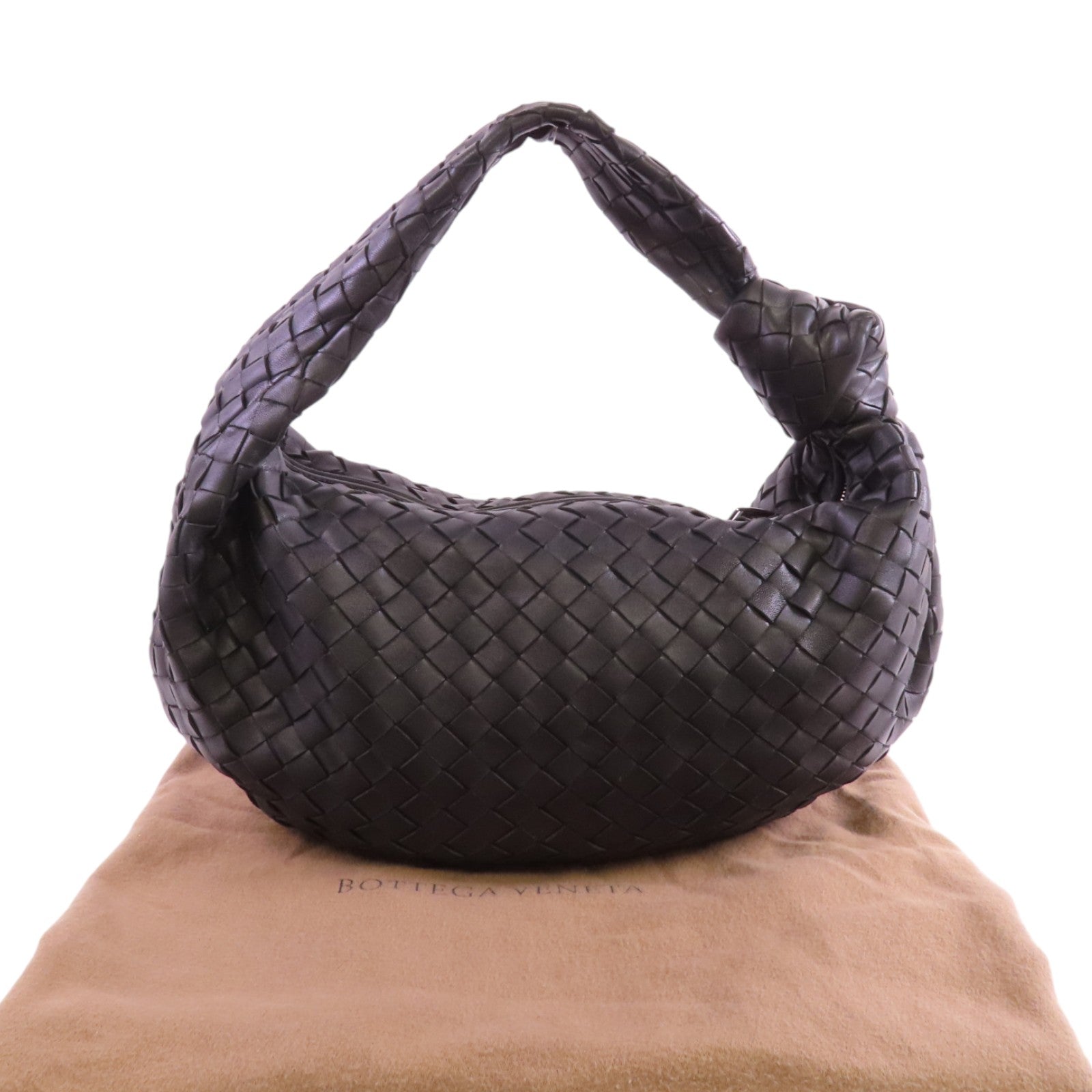 BOTTEGA VENETA 織紋皮革Jodie Tote銀扣肩背袋