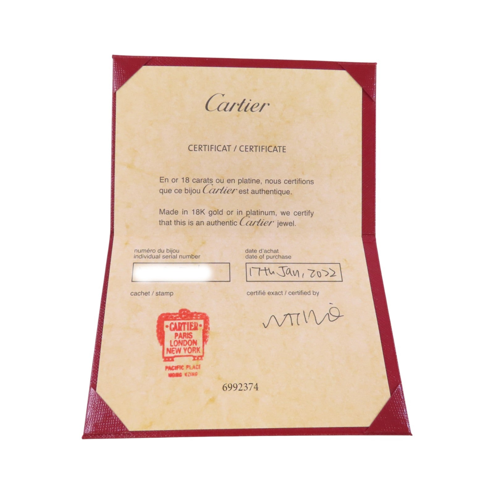 CARTIER 18K玫瑰金Love Diamond Necklace金扣鑽石項鏈