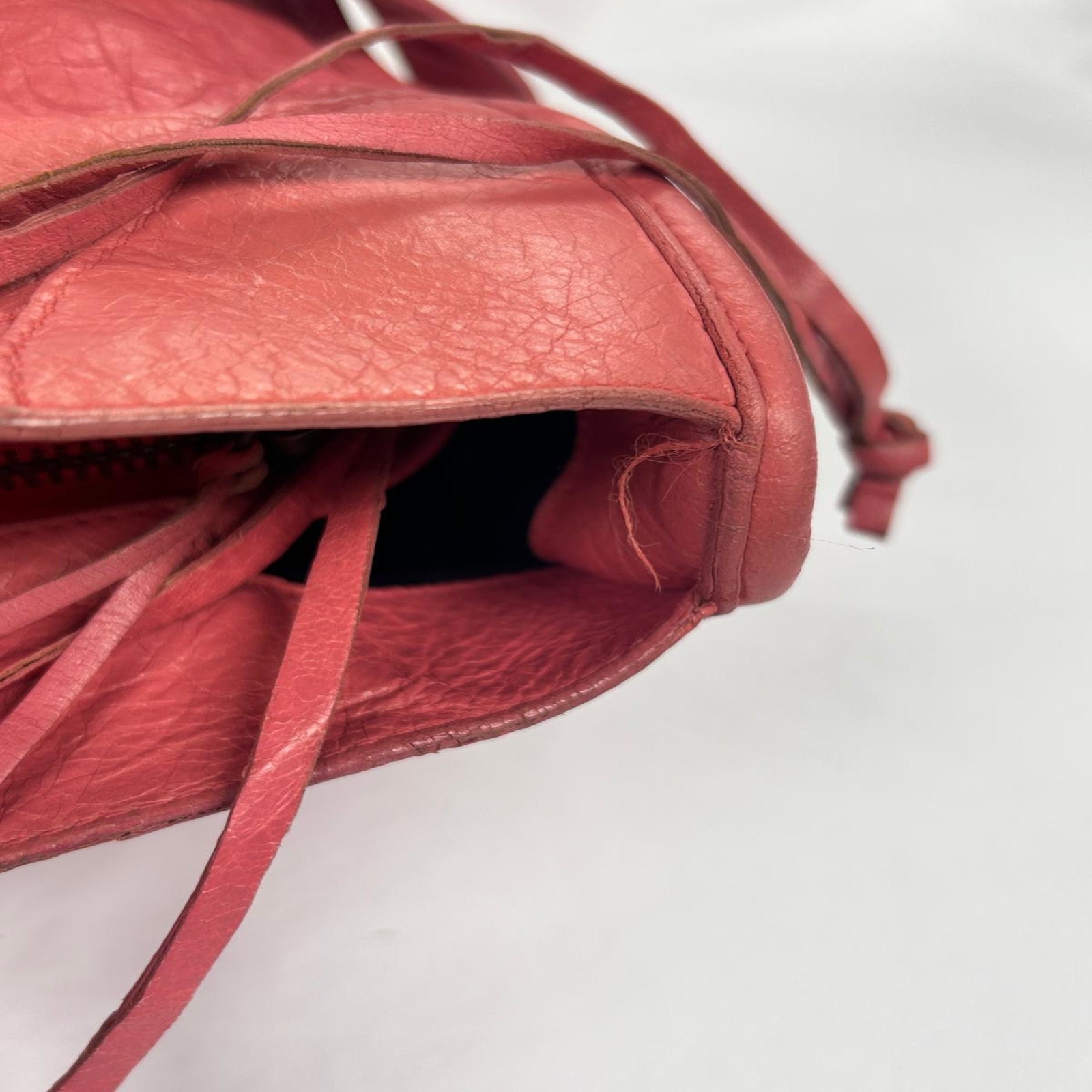 BALENCIAGA 牛皮皮革Classic City Bag黑扣手挽肩背兩用袋粉紅色