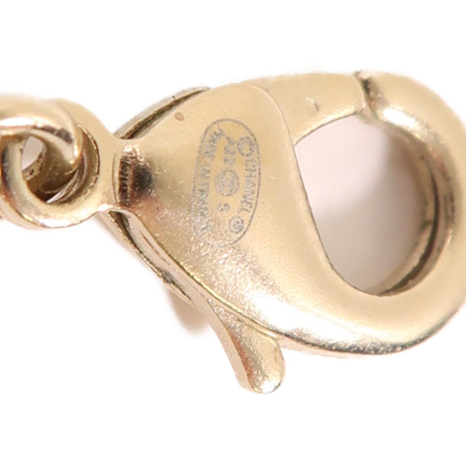 CHANEL 金屬/仿珍珠Necklace金扣項鏈