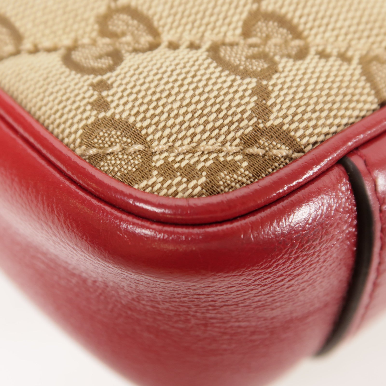 GUCCI 帆布GG Marmont金扣鏈帶肩背袋
