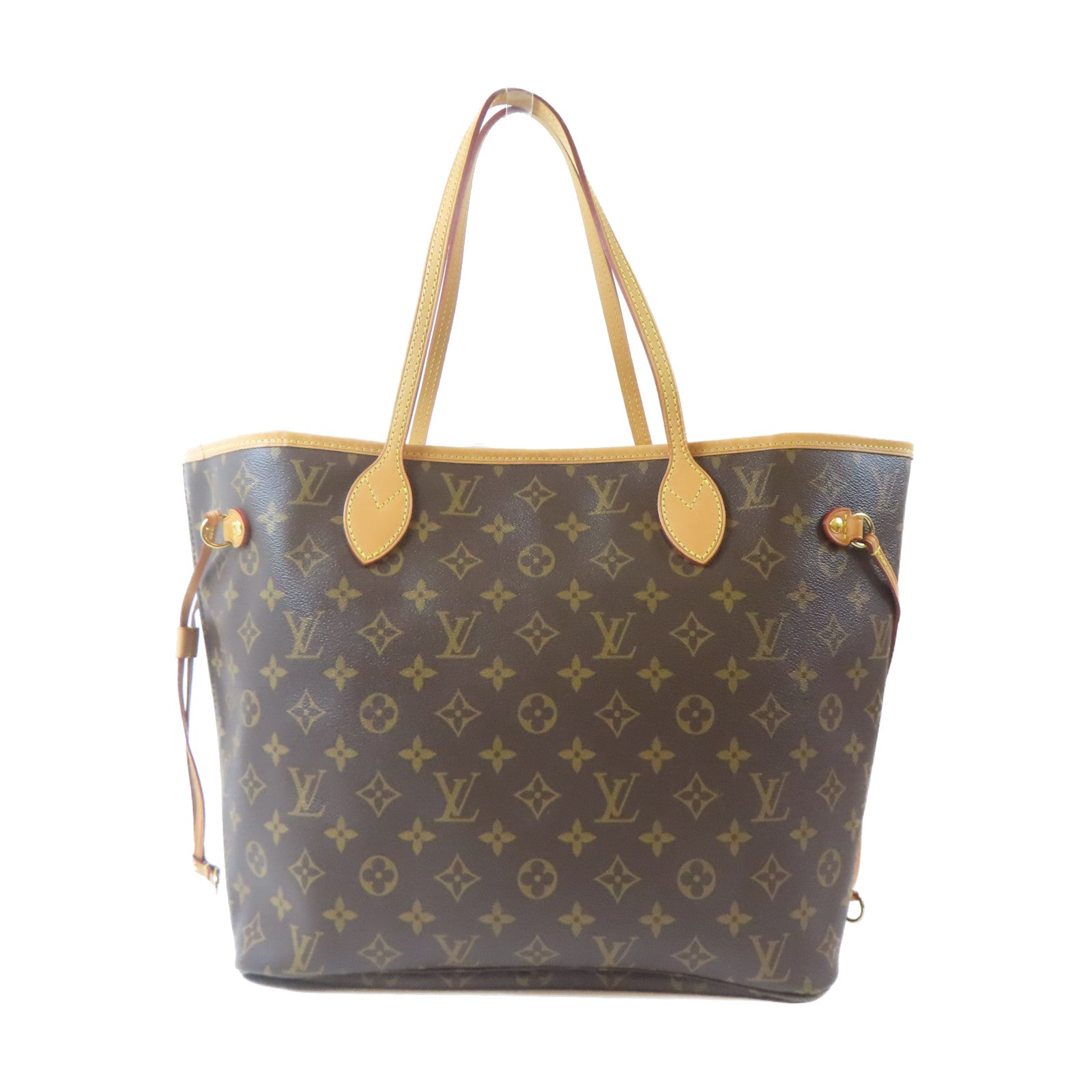 LOUIS VUITTON Monogram Neverfull金扣手挽袋啡色