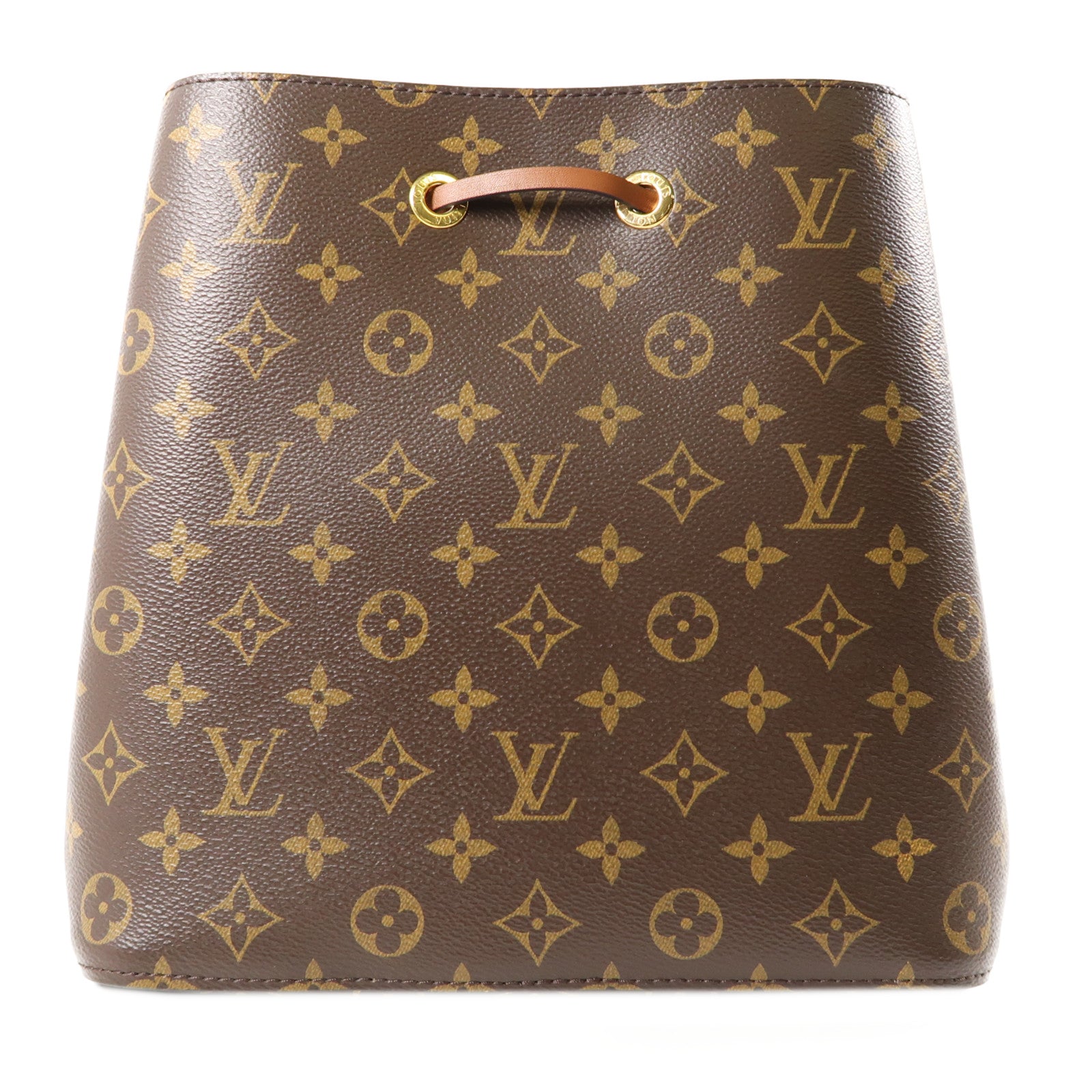 LOUIS VUITTON Monogram NeoNoe MM金扣肩背袋棕色