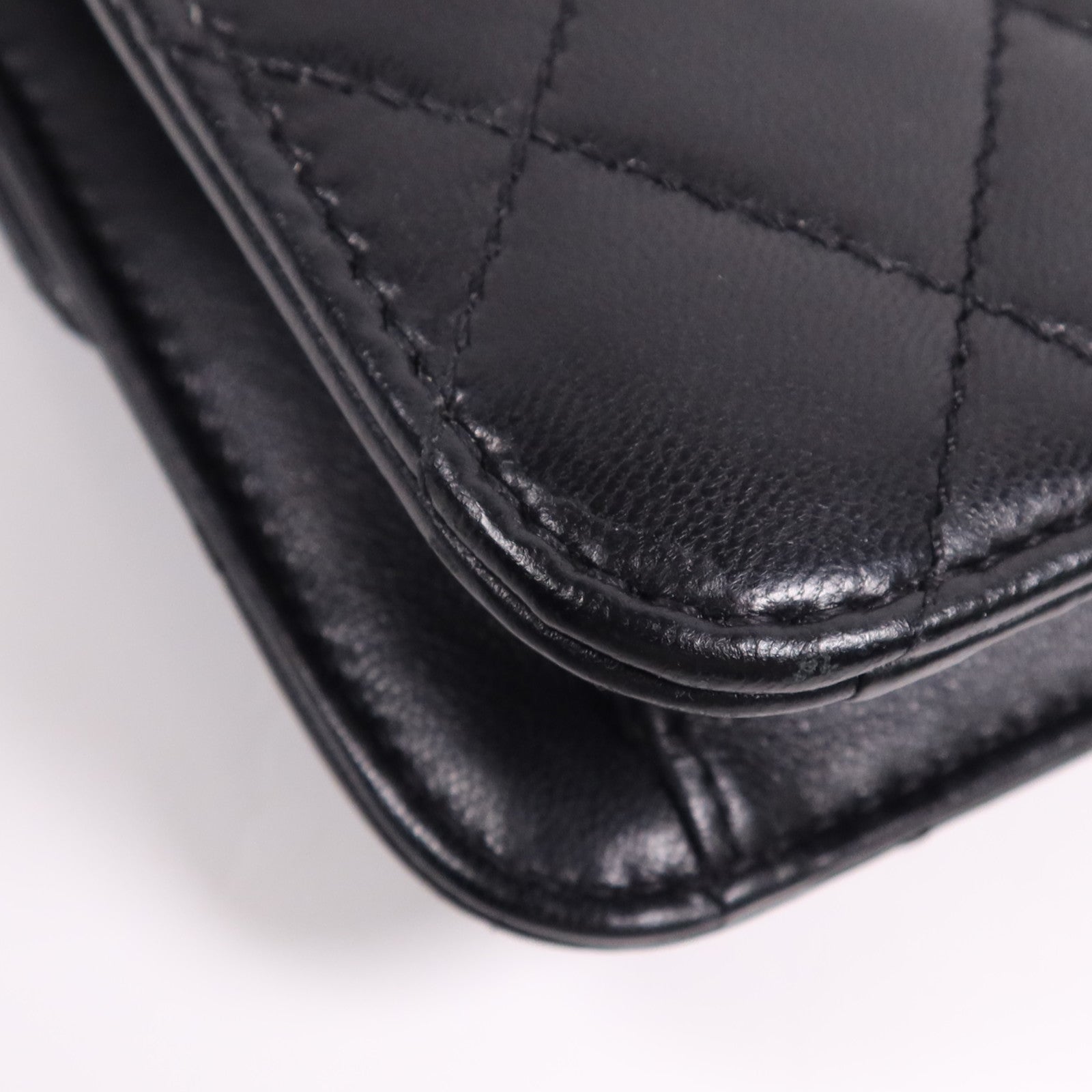 CHANEL 牛皮皮革Chain Shoulder Bag金扣鏈帶肩背袋