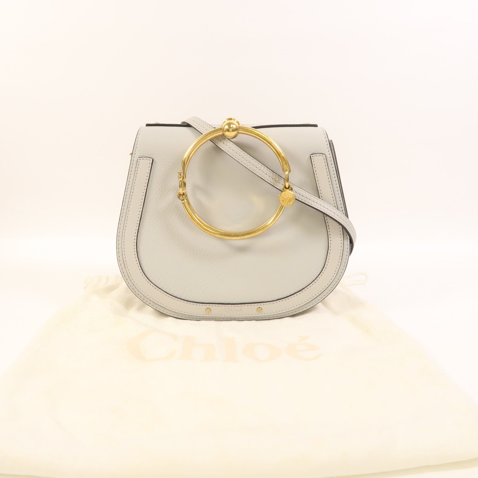 Chloe 【激減優惠】牛皮皮革Nile金扣肩背袋