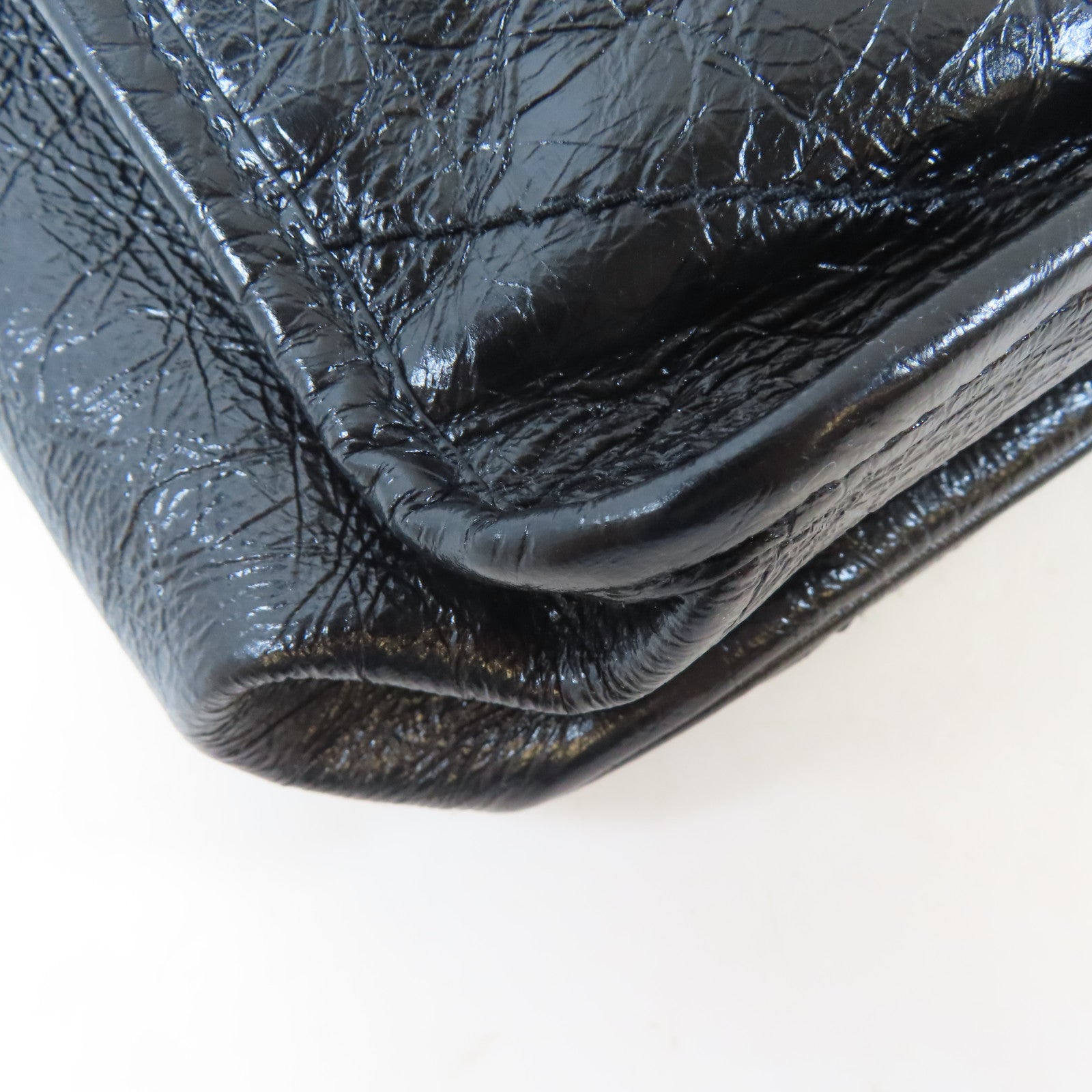SAINT LAURENT 牛皮皮革Nikki銀扣鏈帶肩背袋黑色