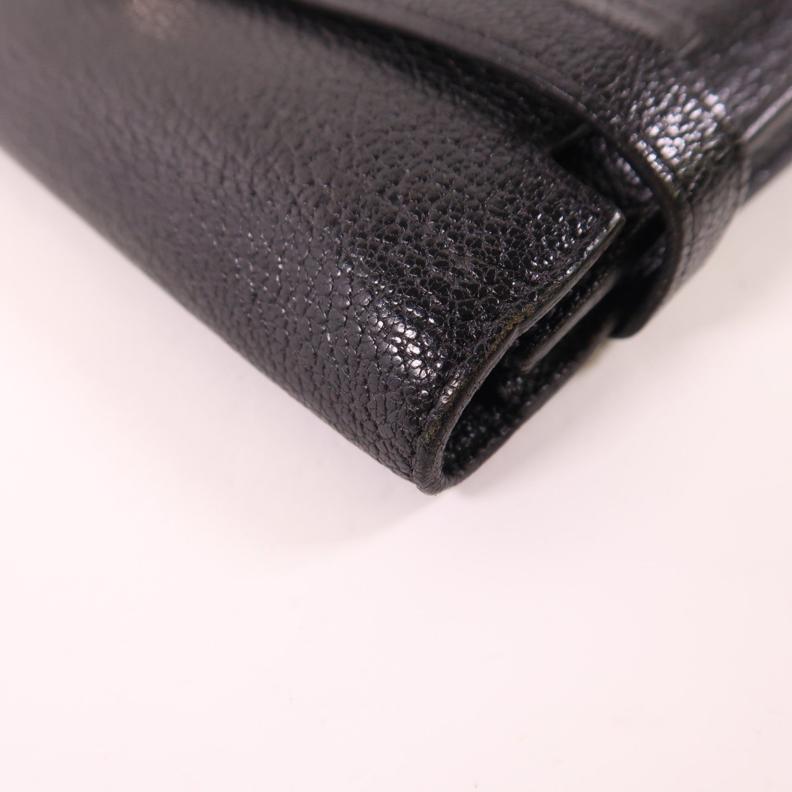 HERMES Chevre皮革Kelly Wallet銀扣長錢包