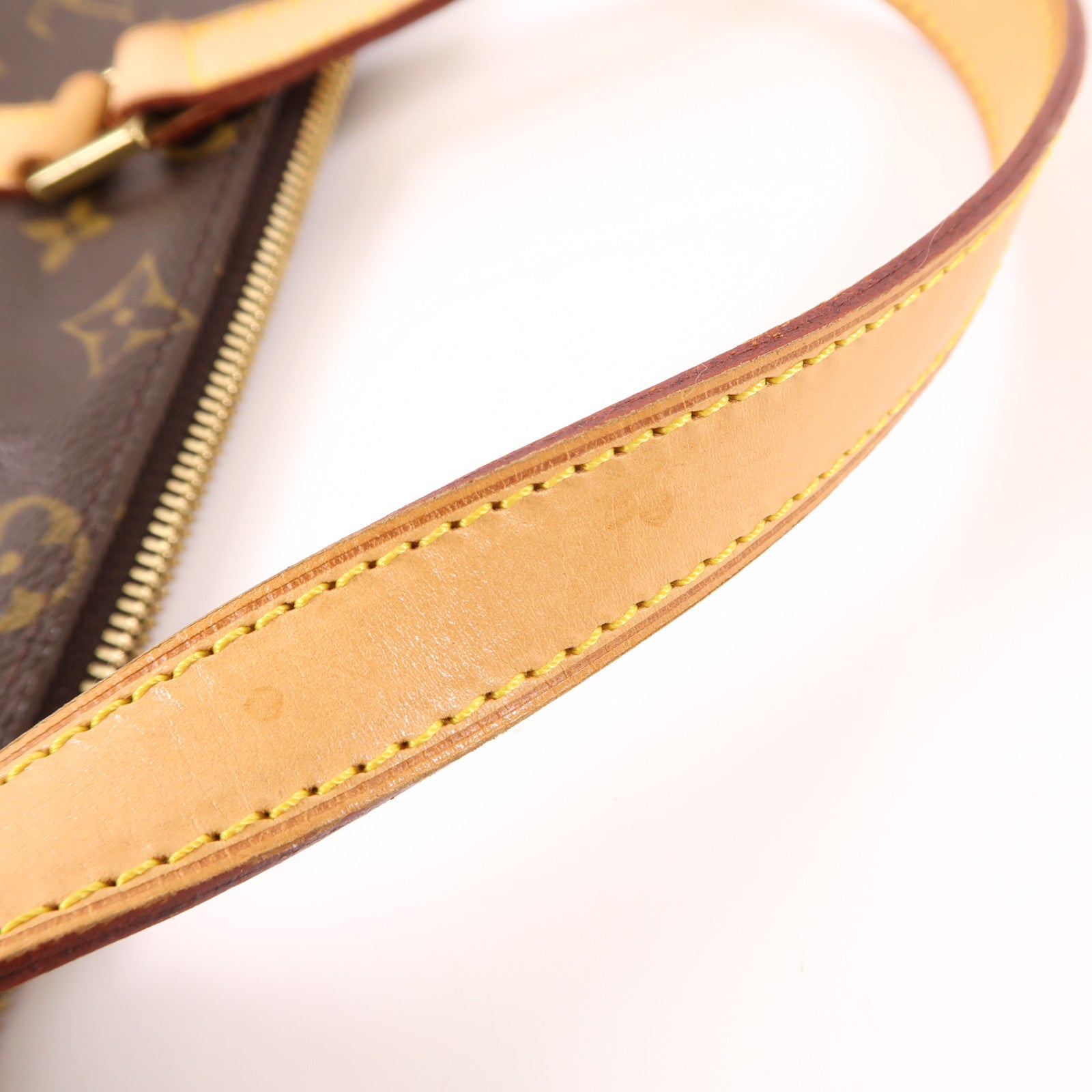 LOUIS VUITTON Monogram Cabas Mezzo金扣肩背袋棕色
