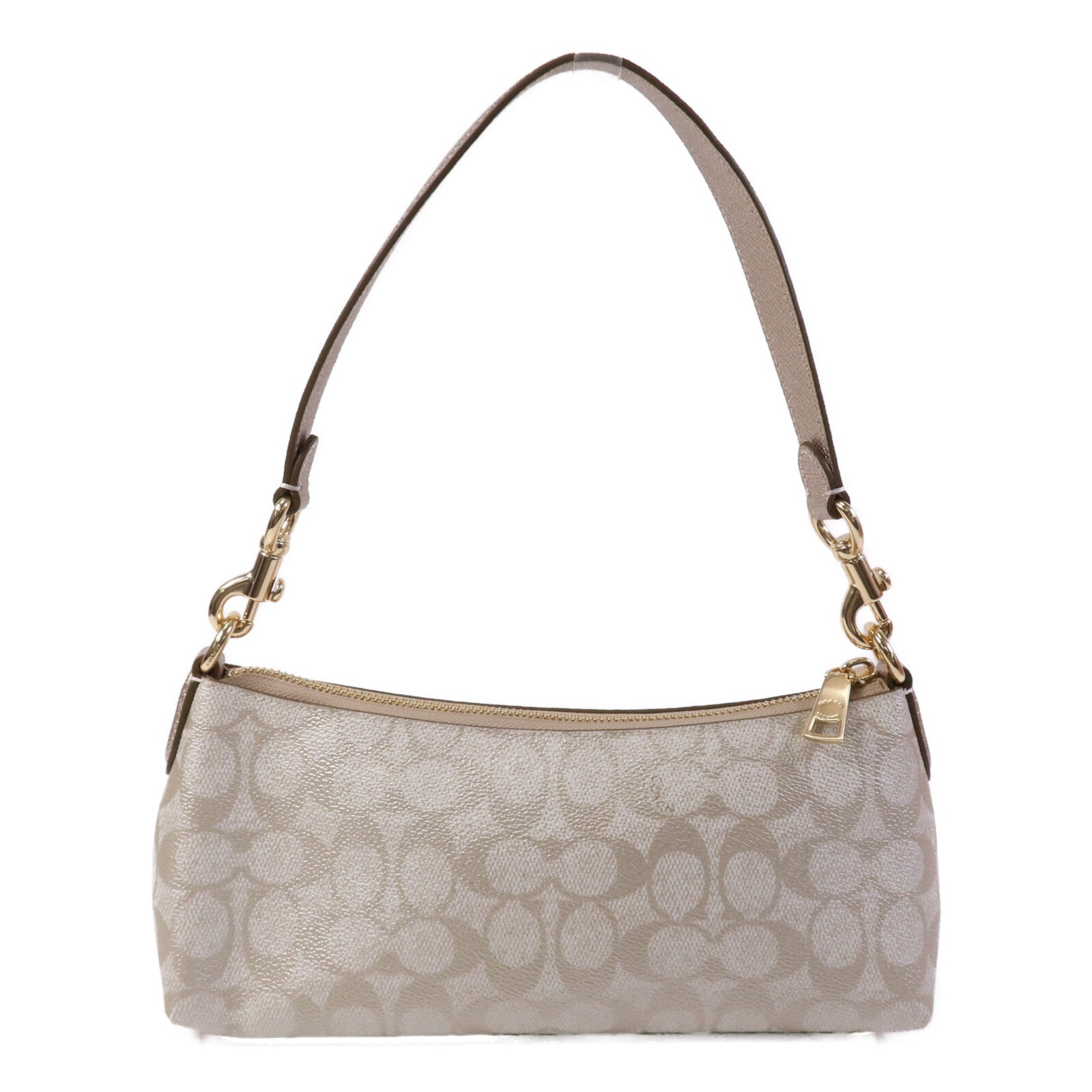 COACH 帆布Charlotte Signature金扣肩背袋