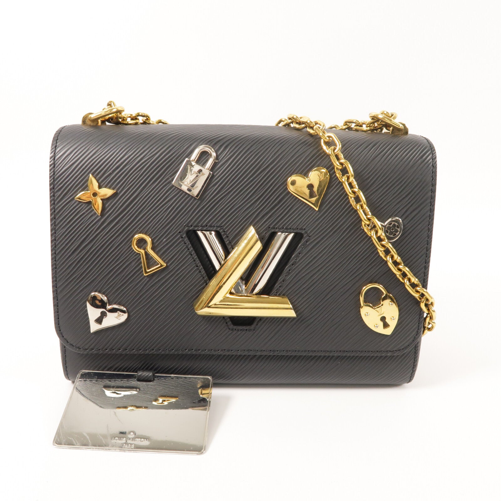 LOUIS VUITTON Epi Twist MM金扣鏈帶肩背袋