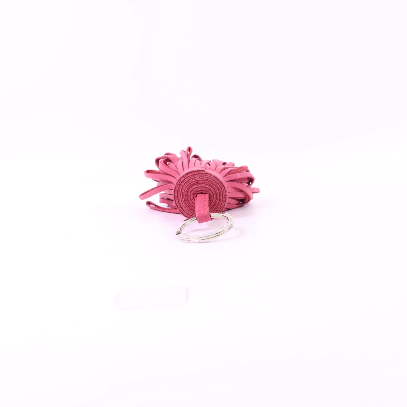 HERMES 【激減優惠】Milo皮革Carmen Key Ring銀扣鎖匙扣
