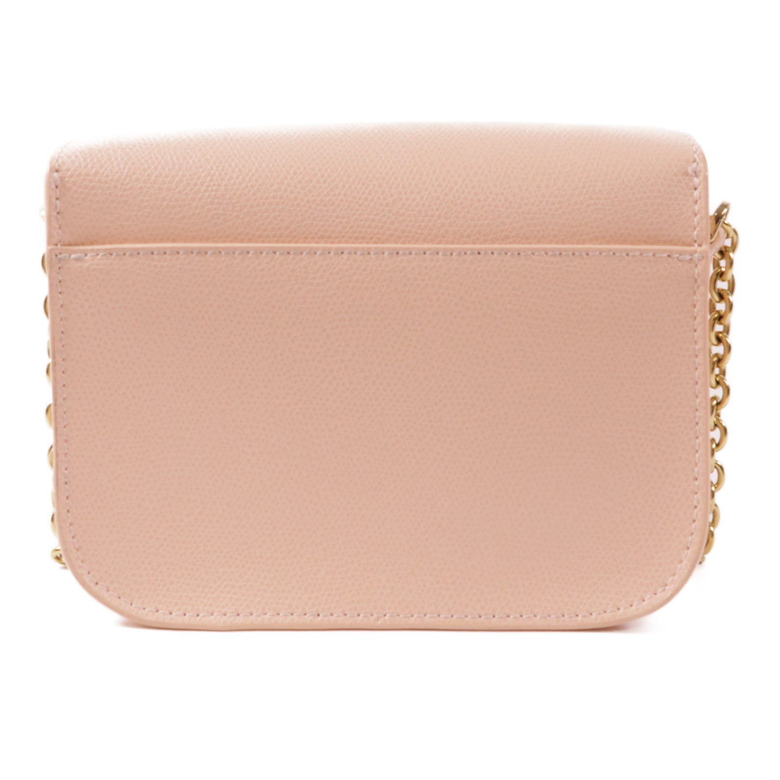 Furla 牛皮皮革Chain Shoulder金扣鏈帶肩背袋