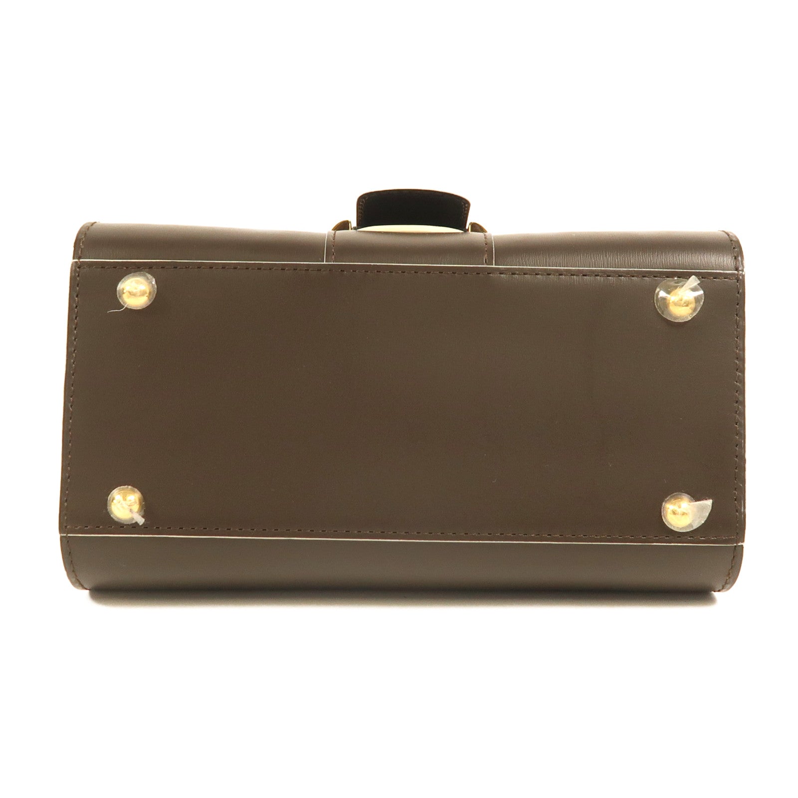 Delvaux 牛皮皮革Brillant Mini金扣手挽肩背兩用袋