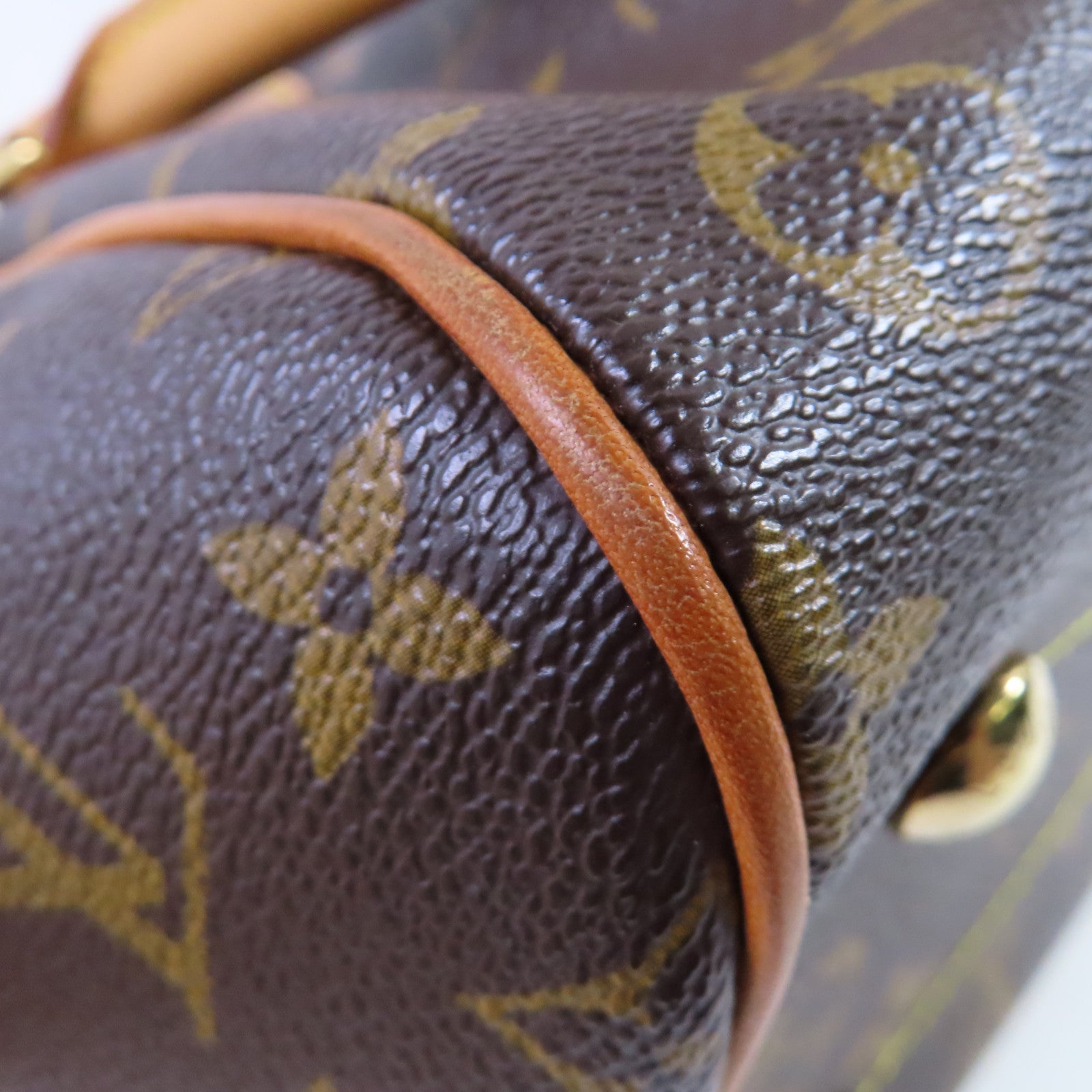 LOUIS VUITTON Monogram Tivoli PM Hand Bag金扣手挽袋啡色
