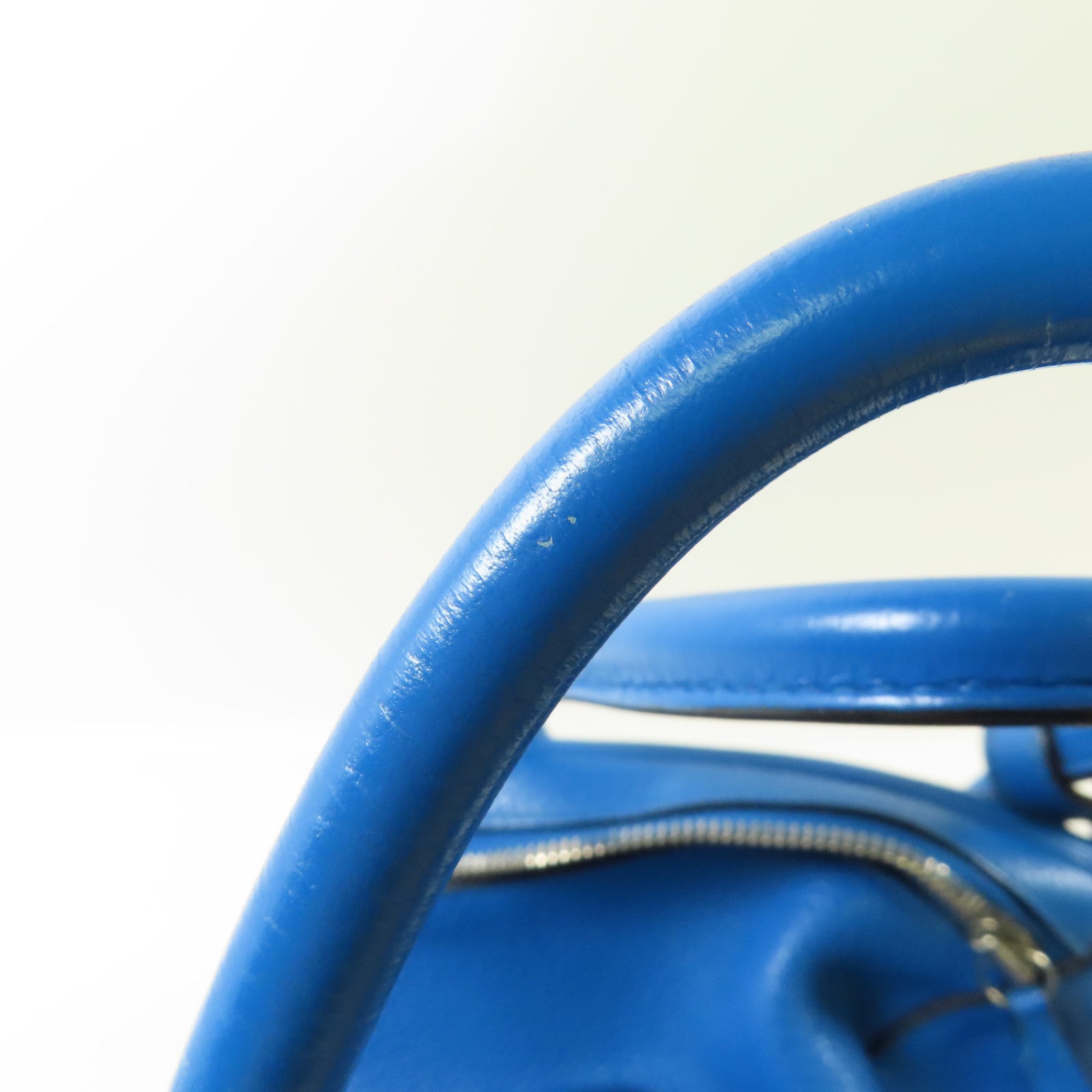 HERMES PHW Lindy 30 2 Way Bag Clemence Leather B3 Blue Zanzibar