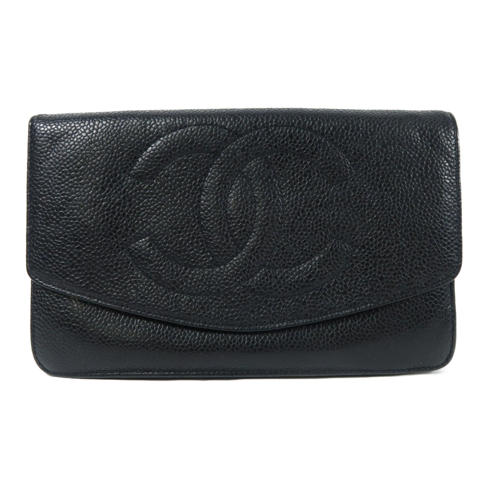CHANEL 牛皮皮革Wallet金扣長錢包