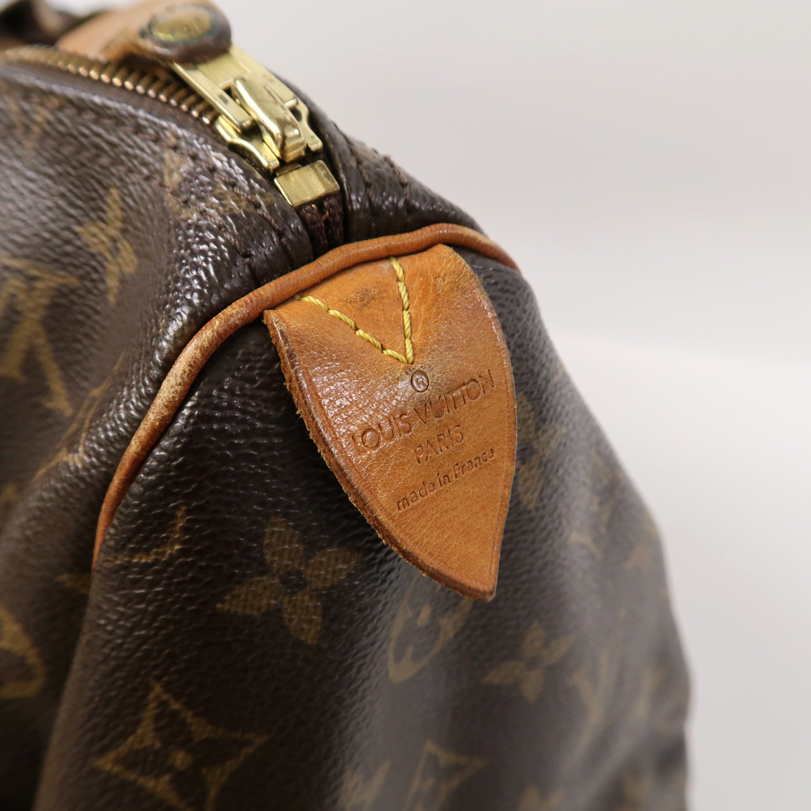 LOUIS VUITTON 【激減優惠】Monogram Speedy 35金扣手挽袋啡色