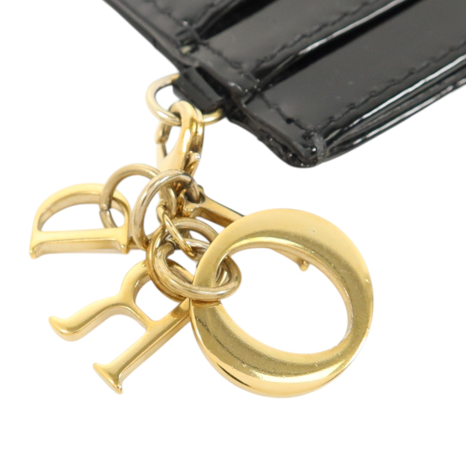 Dior 【激減優惠】漆皮皮革Lady Dior Card Case金扣卡片套