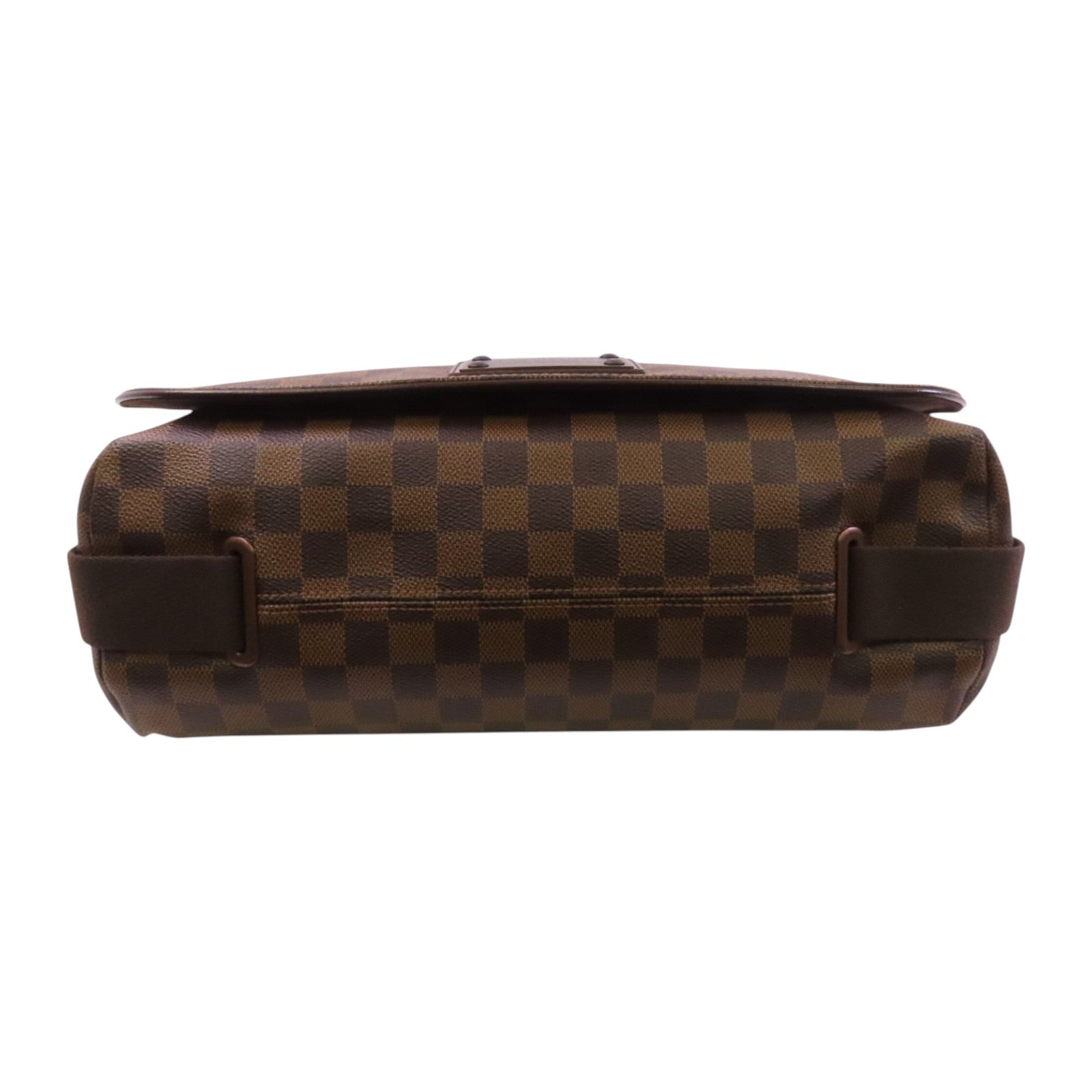 LOUIS VUITTON Damier Ebene Brooklyn GM金扣肩背袋