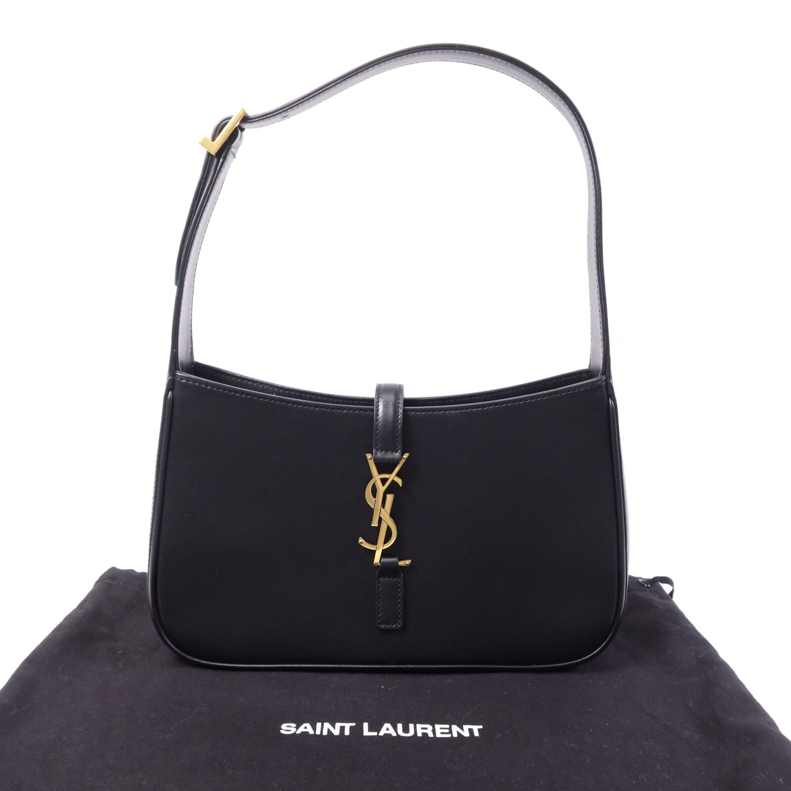 YVES SAINT LAURENT 牛皮皮革LE5A7金扣手挽袋
