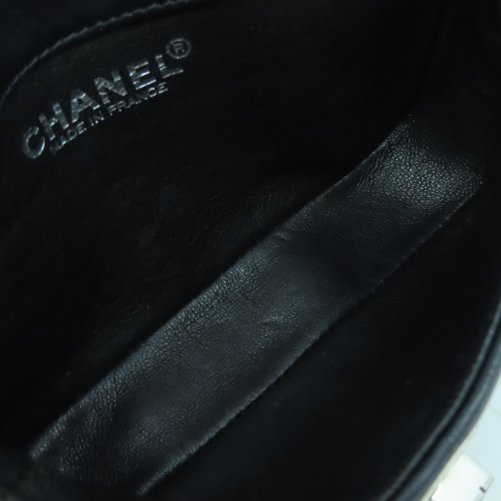 CHANEL 【清倉大減價】牛皮皮革Chain Shoulder Bag銀扣鏈帶肩背袋黑色