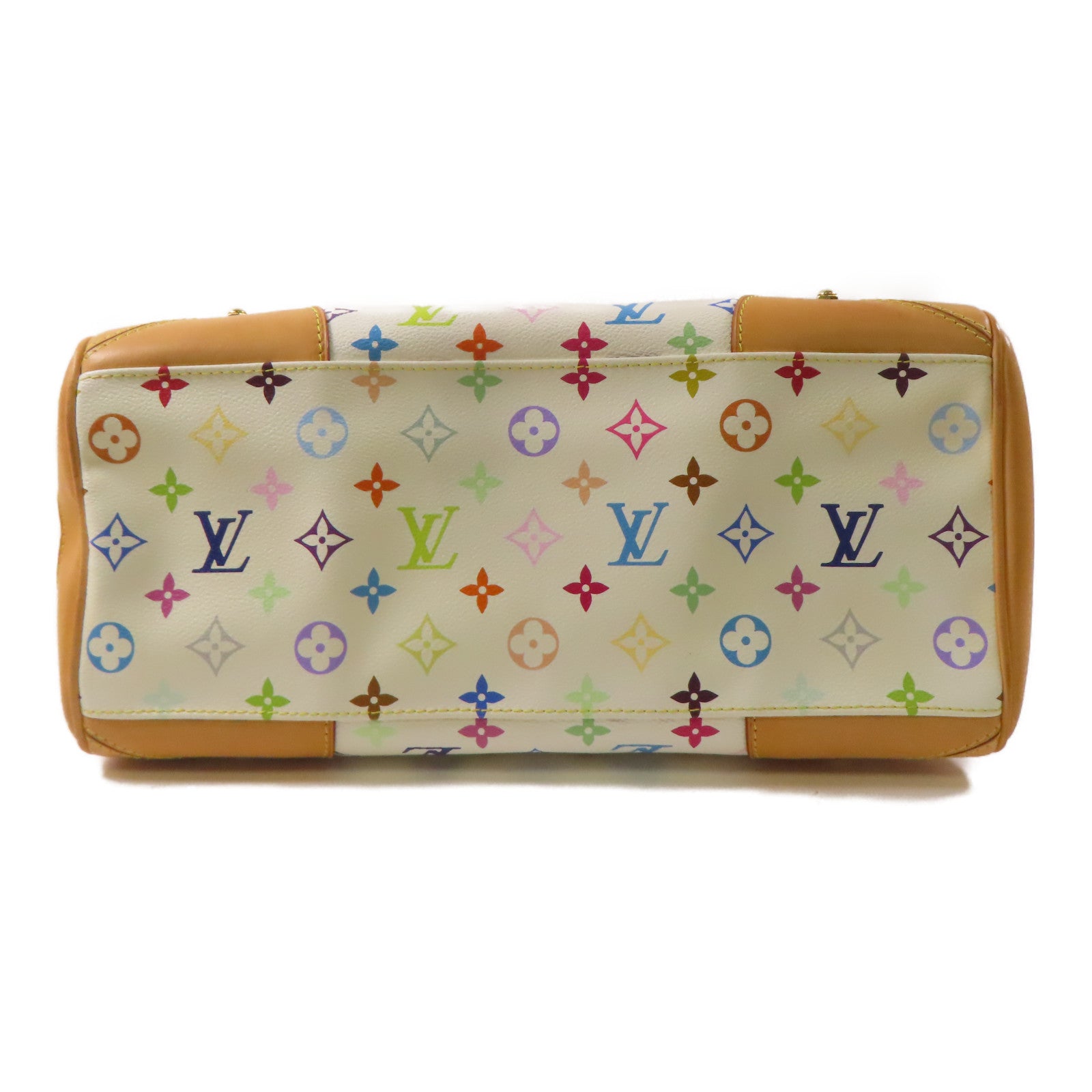 LOUIS VUITTON Monogram Multicolore Claudia金扣肩背袋白色/彩色