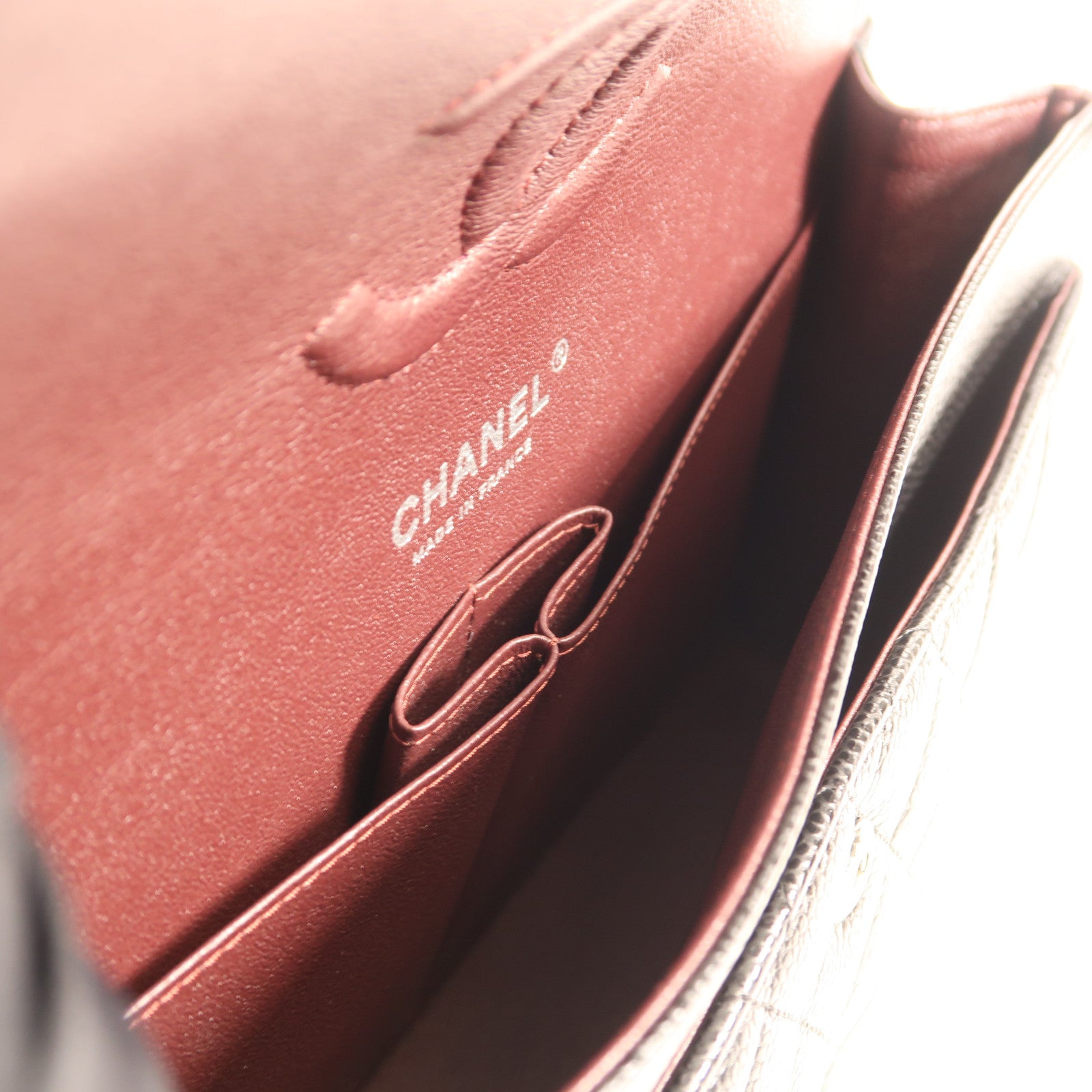 CHANEL 牛皮皮革Classic 25銀扣鏈帶肩背袋