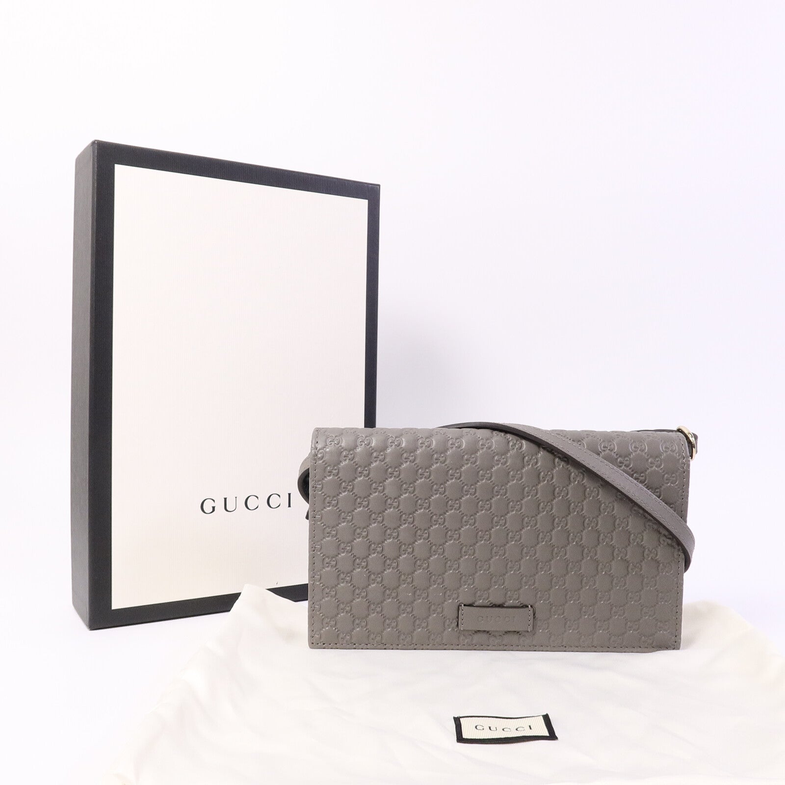 GUCCI 牛皮皮革Wallet On Chain肩背袋