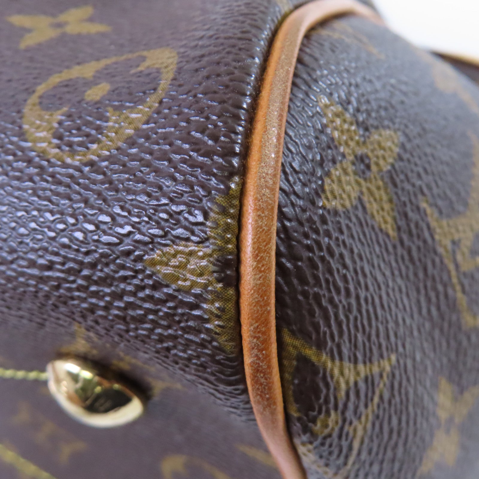LOUIS VUITTON Monogram Tivoli PM Hand Bag金扣手挽袋啡色