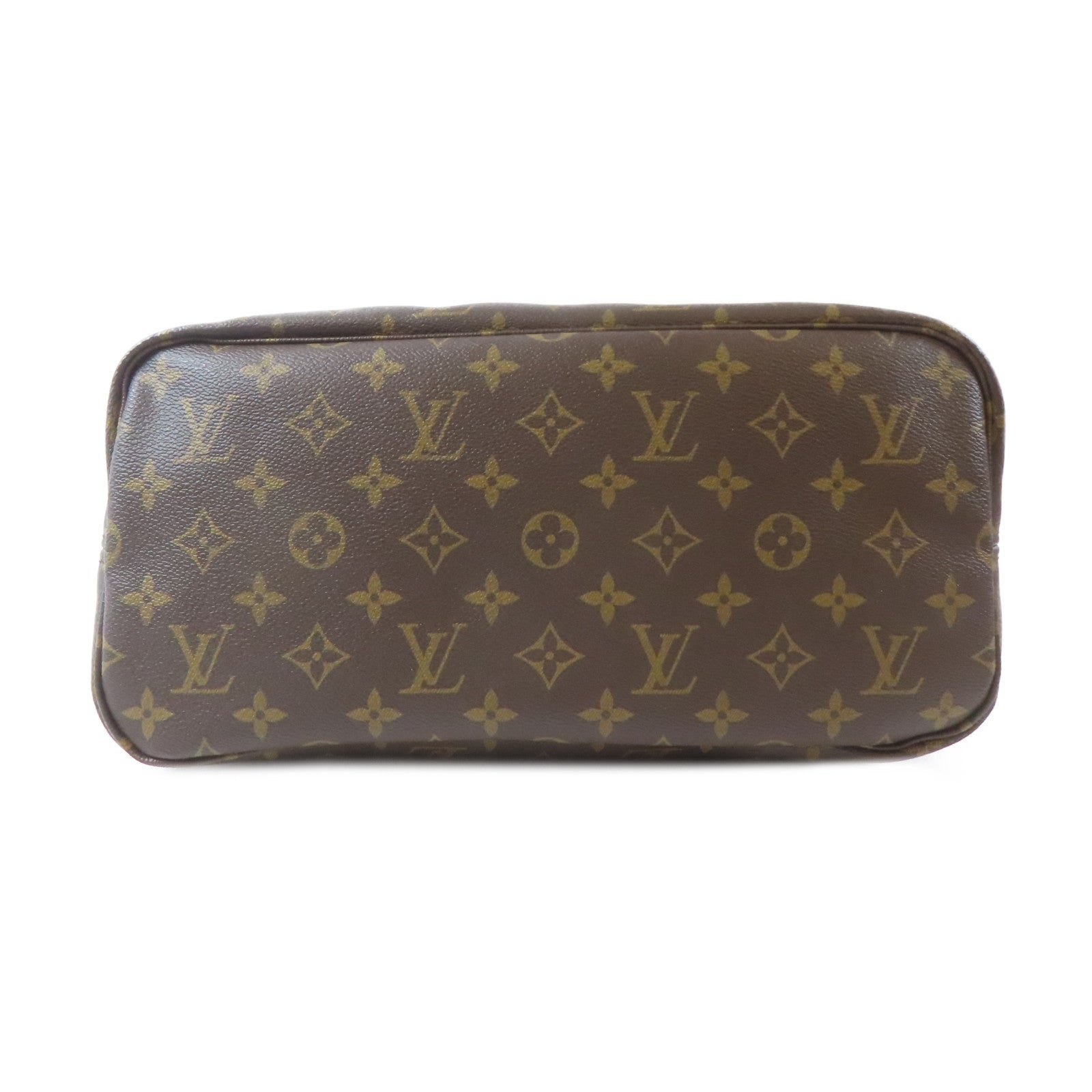 LOUIS VUITTON Monogram Neverfull金扣手挽袋啡色