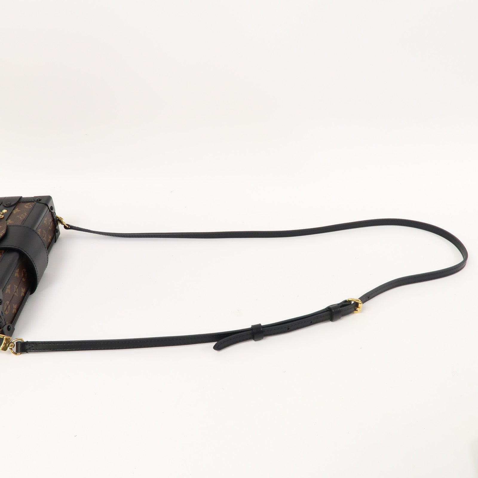 LOUIS VUITTON Monogram Petite Malle金扣肩背袋啡色/黑色