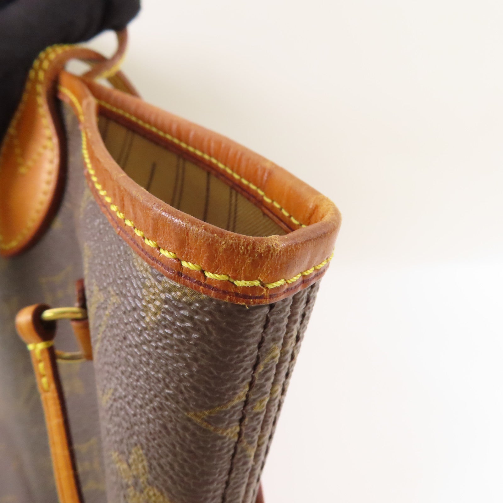 LOUIS VUITTON Monogram Neverfull MM金扣手挽袋