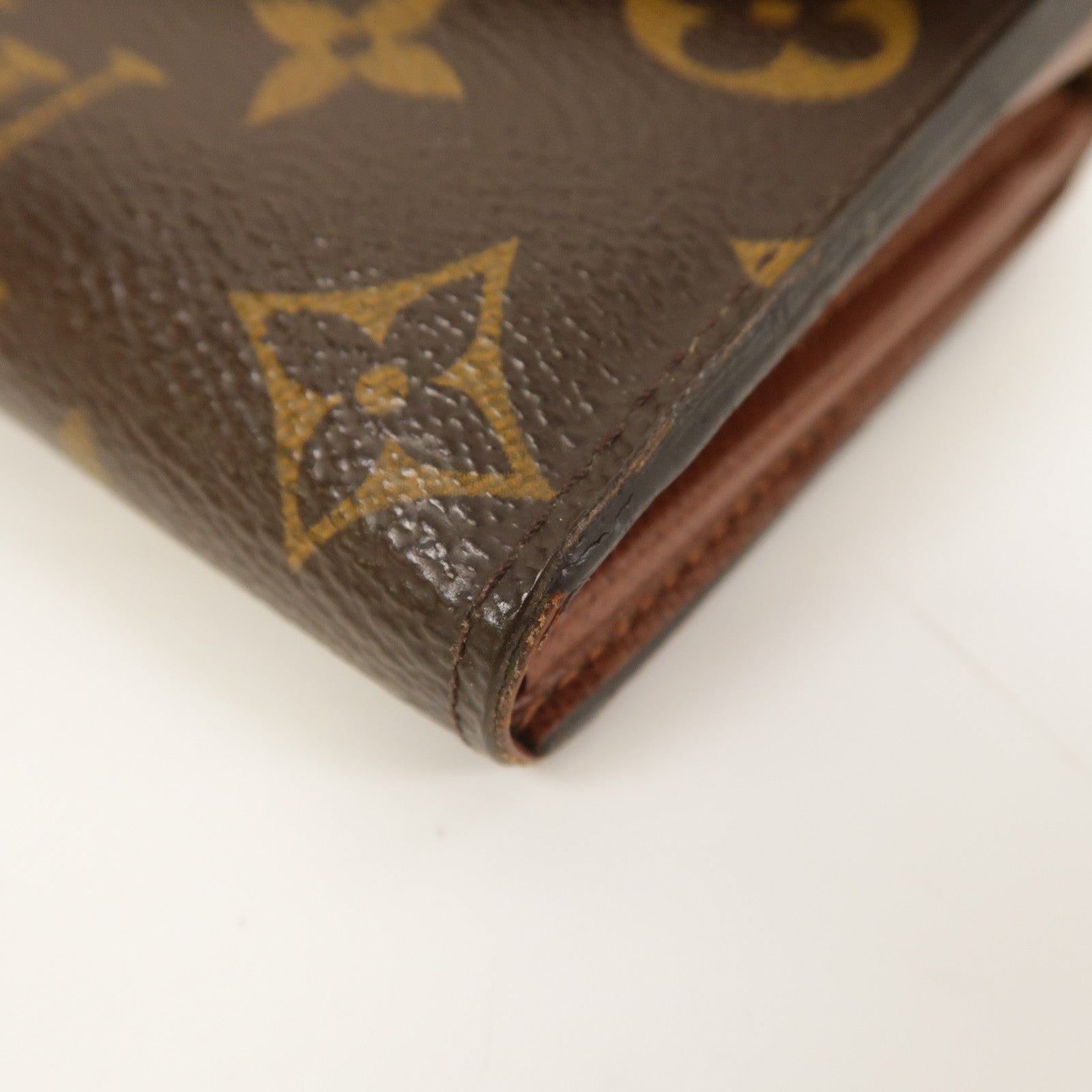 LOUIS VUITTON Monogram Sarah Long Wallet金扣長錢包啡色
