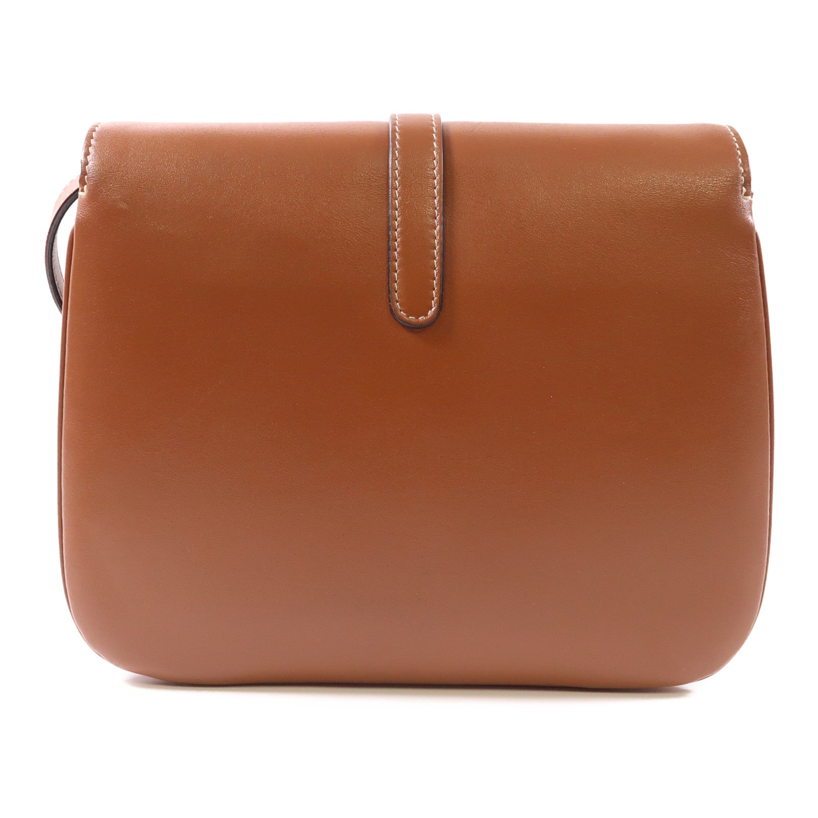 CELINE 牛皮皮革Medium Tabou金扣肩背袋啡色