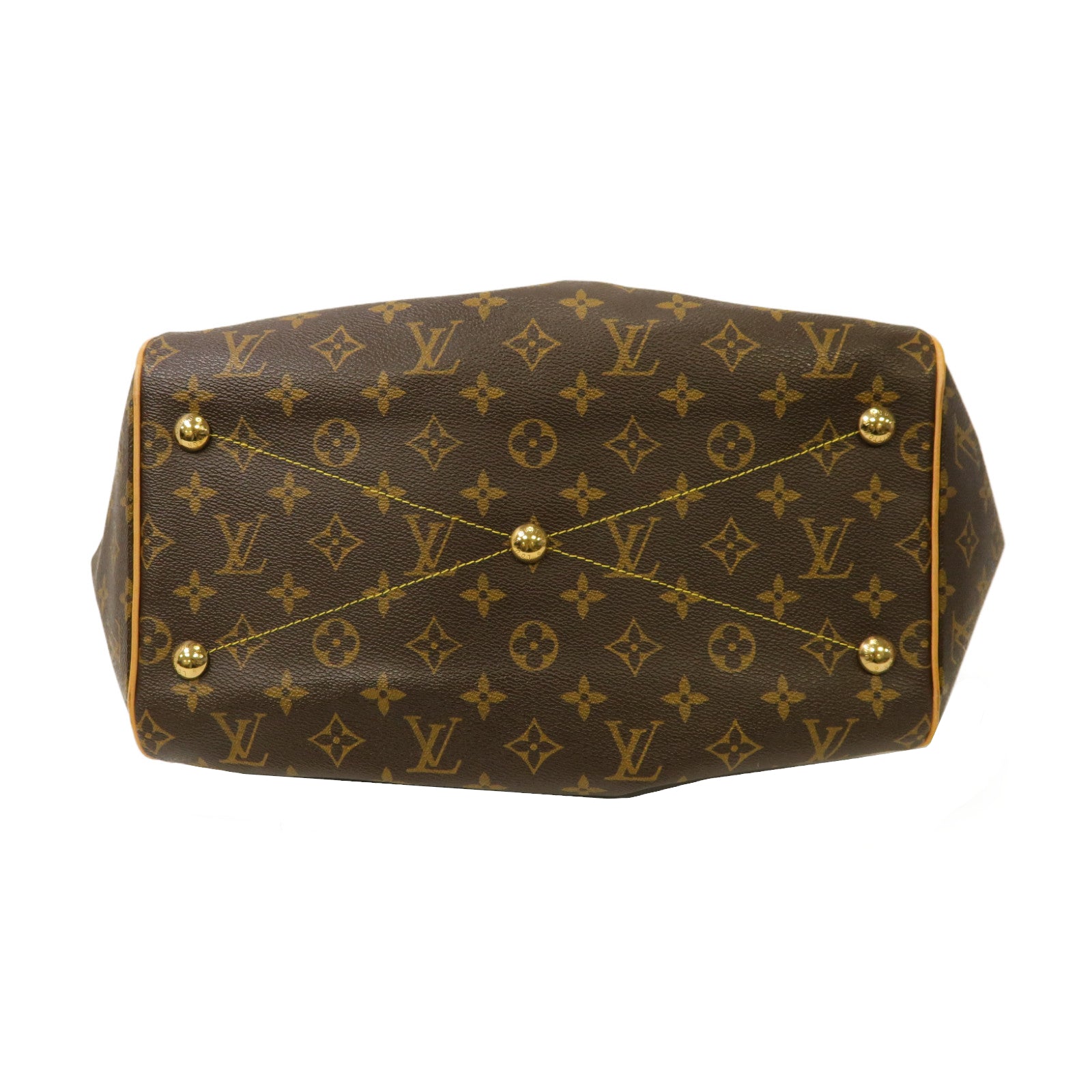 LOUIS VUITTON Monogram Tivoli GM金扣手挽袋啡色