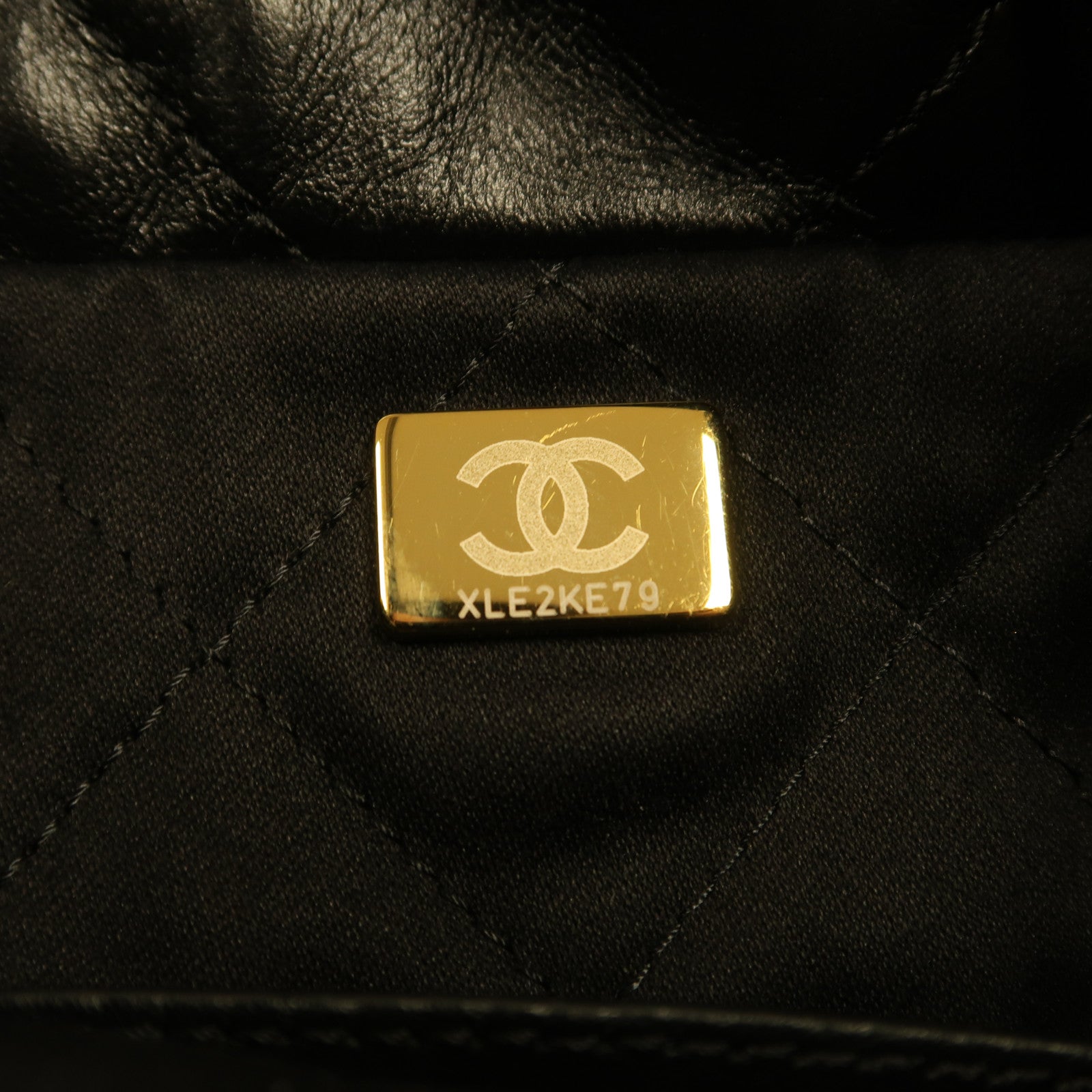 CHANEL CC GHW C22 Mini 2 Way Shoulder Bag Handbag Calfskin Leather Black