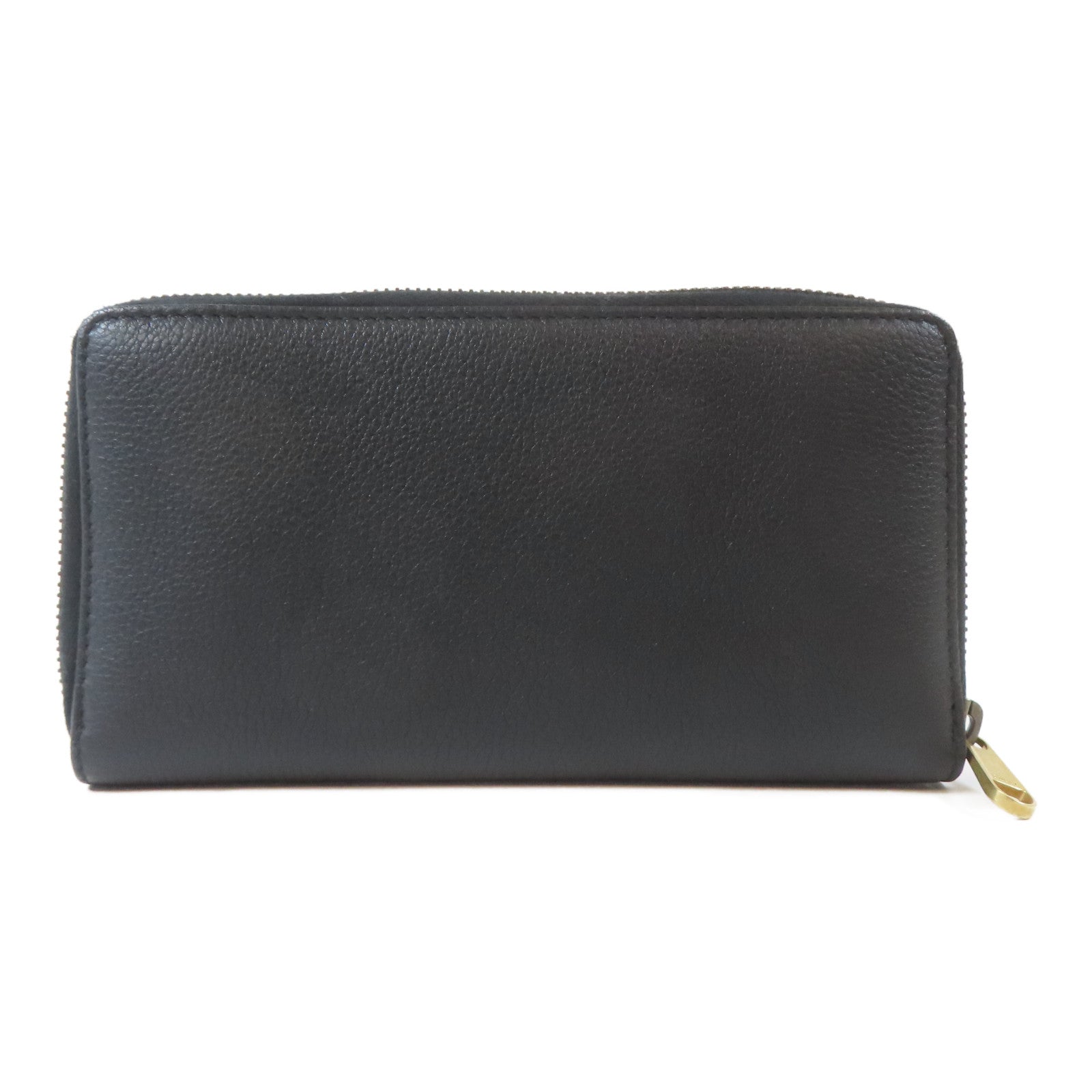 GUCCI 【激減優惠】牛皮皮革Long Round Wallet金扣長錢包黑色