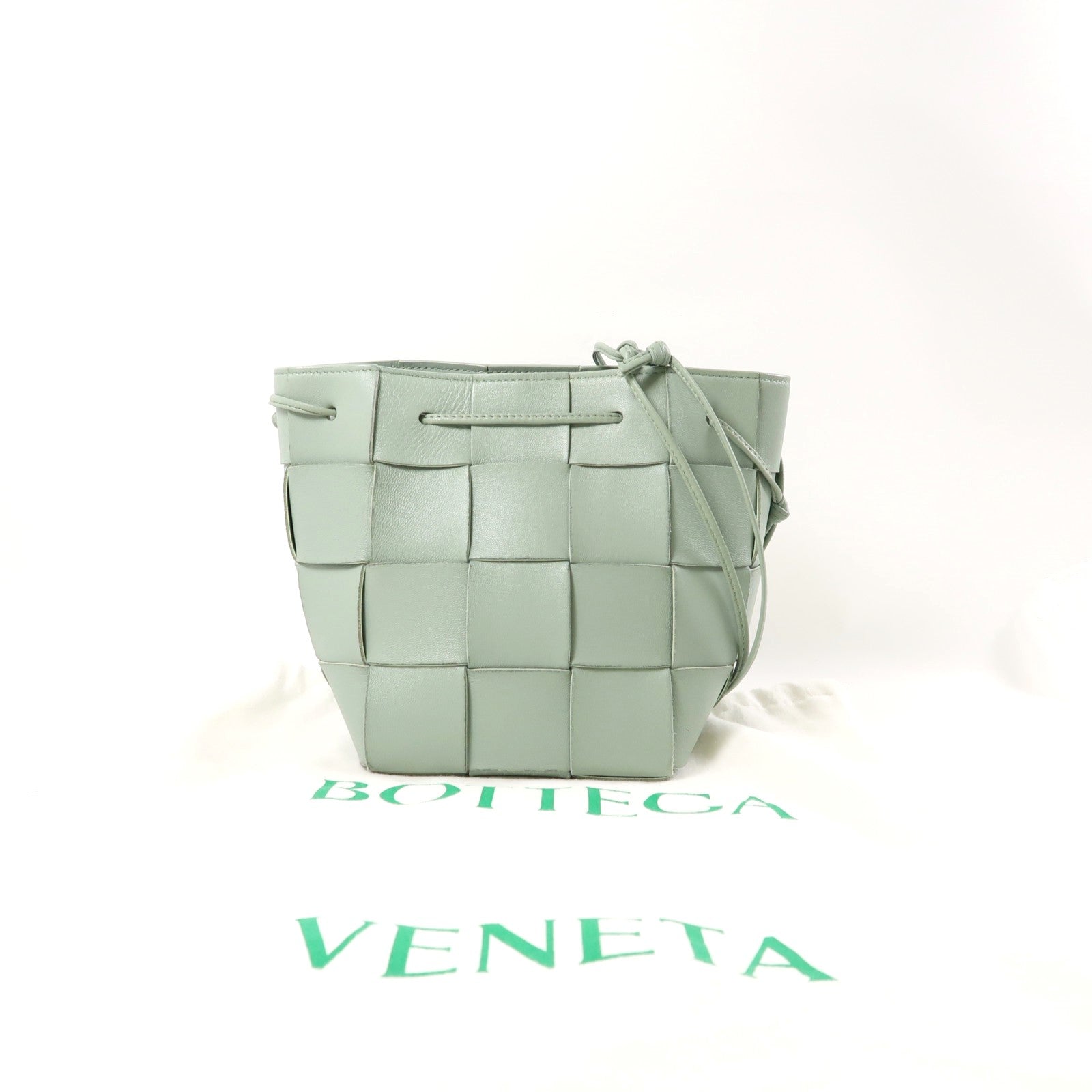 BOTTEGA VENETA 牛皮皮革Shoulder Bag肩背袋淺綠色