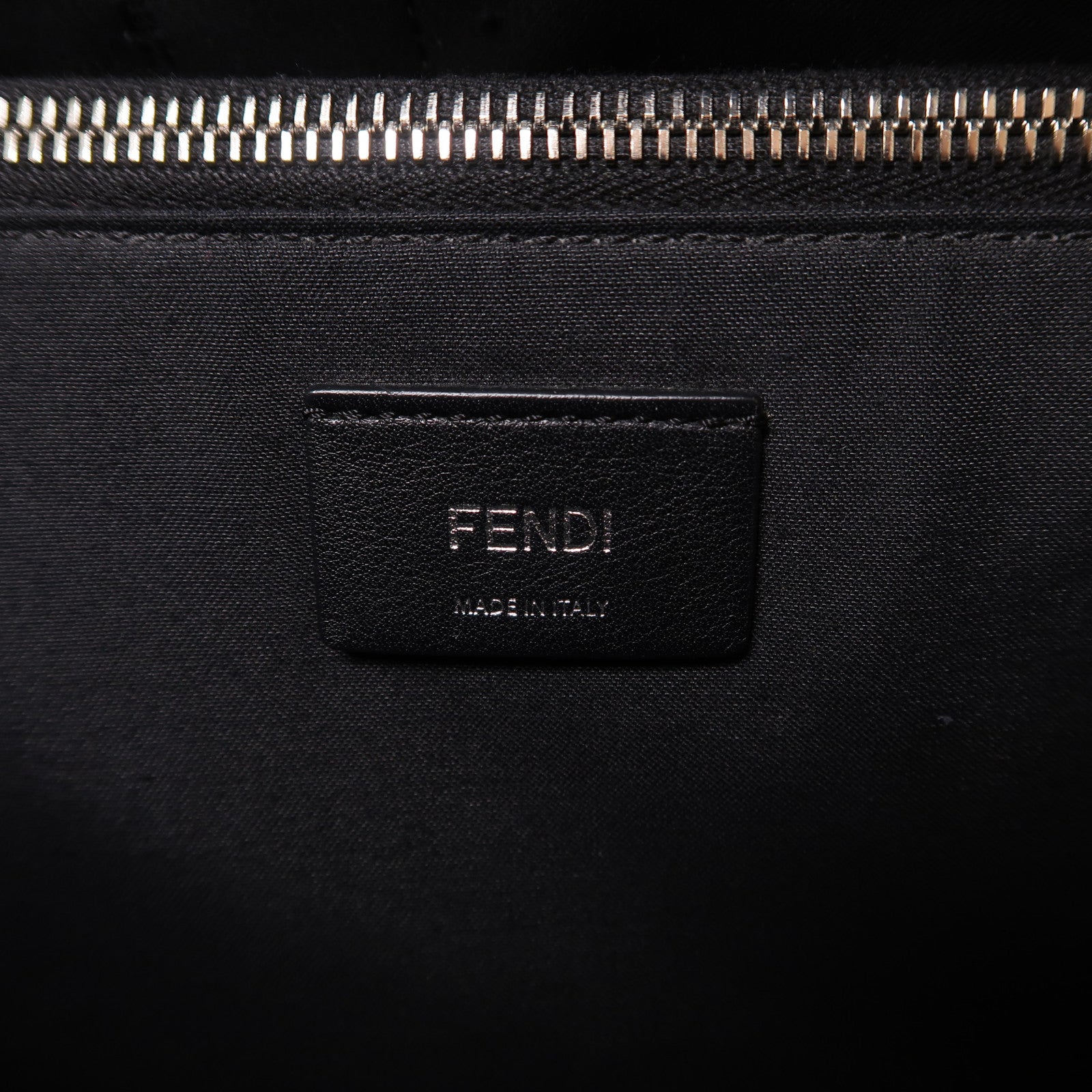 FENDI 牛皮皮革By The Way銀扣手挽肩背兩用袋黑色