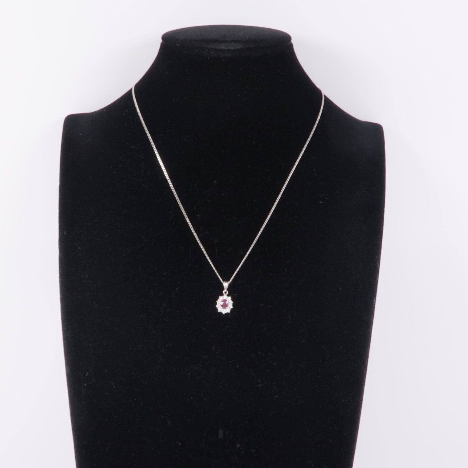 JEWELRY 【激減優惠】PT/PT850鉑金Ruby/Diamond Necklace紅寶石/鑽石項鍊