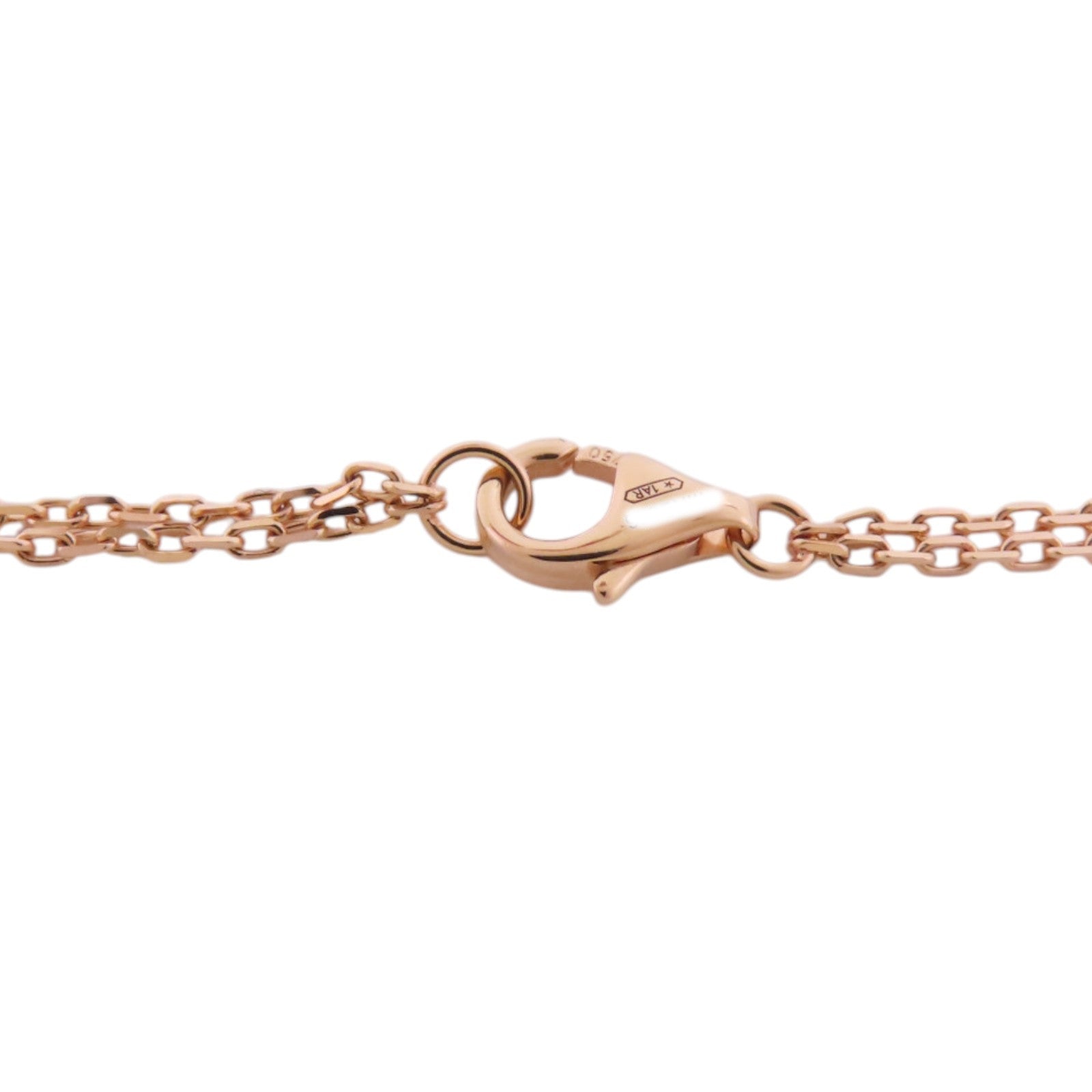 CARTIER 18K玫瑰金Love Diamond Necklace金扣鑽石項鏈