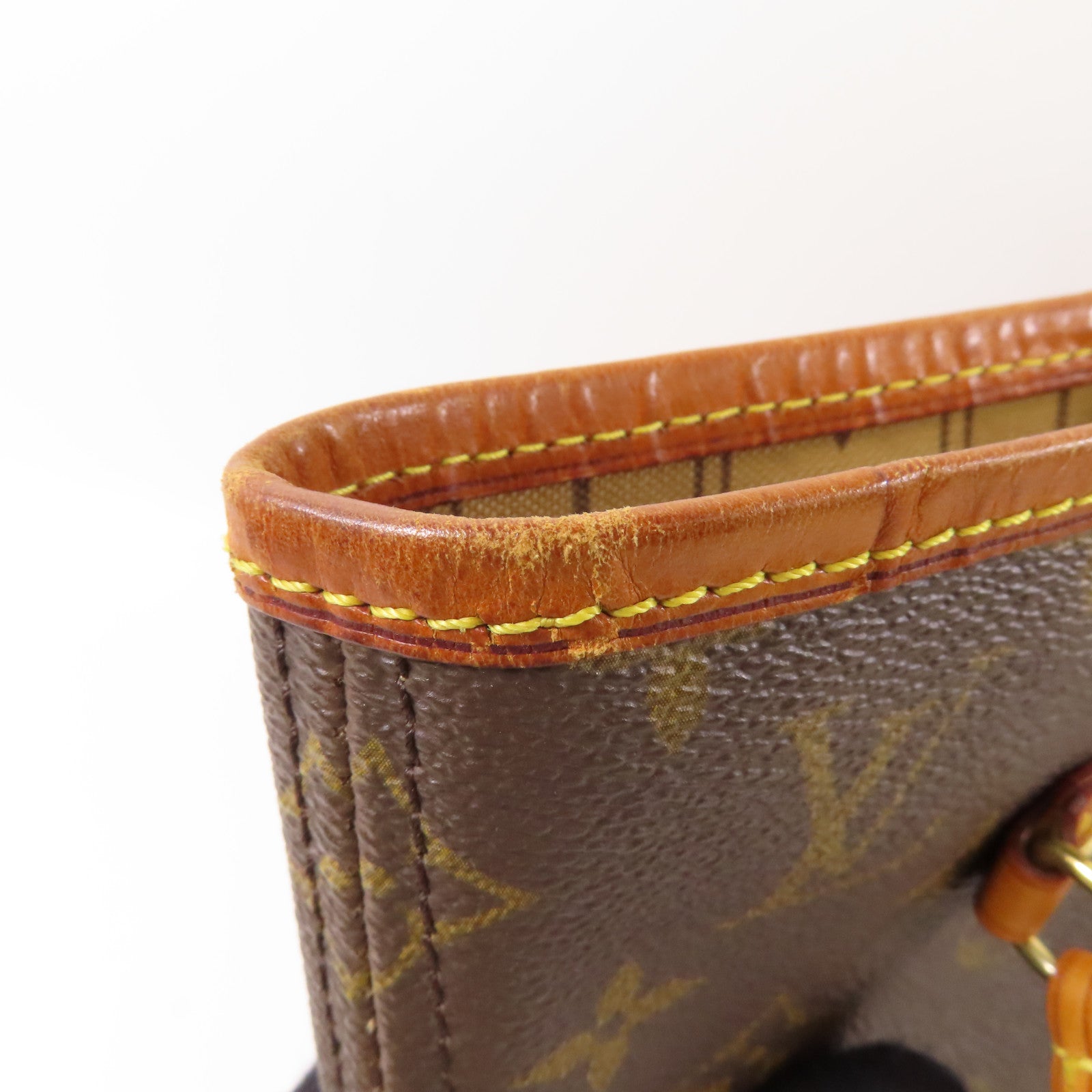 LOUIS VUITTON Monogram Neverfull MM金扣手挽袋