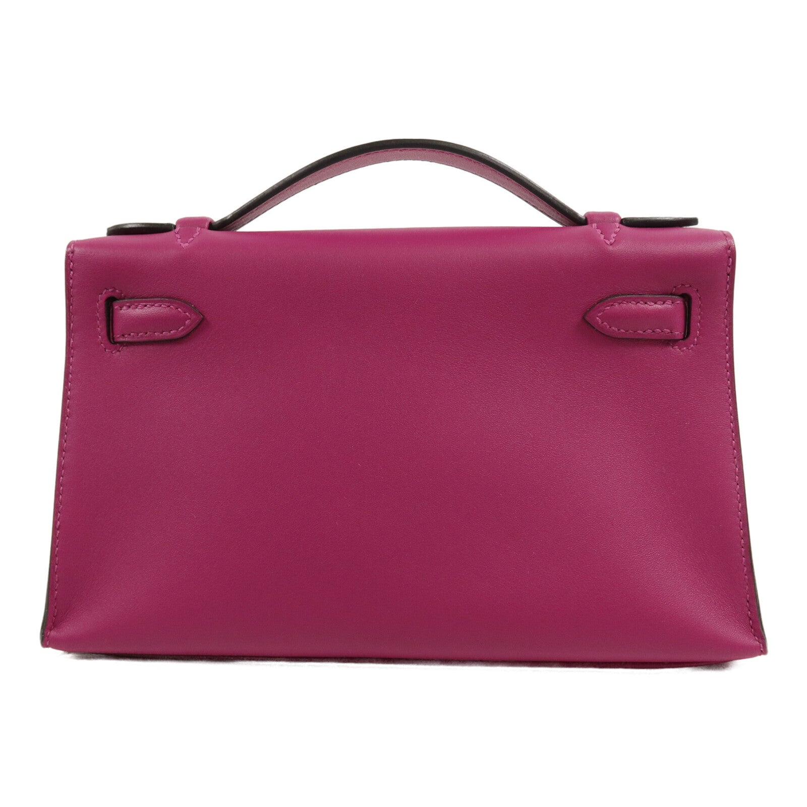 HERMES Swift皮革Kelly Pochette手挽袋Rose Purple