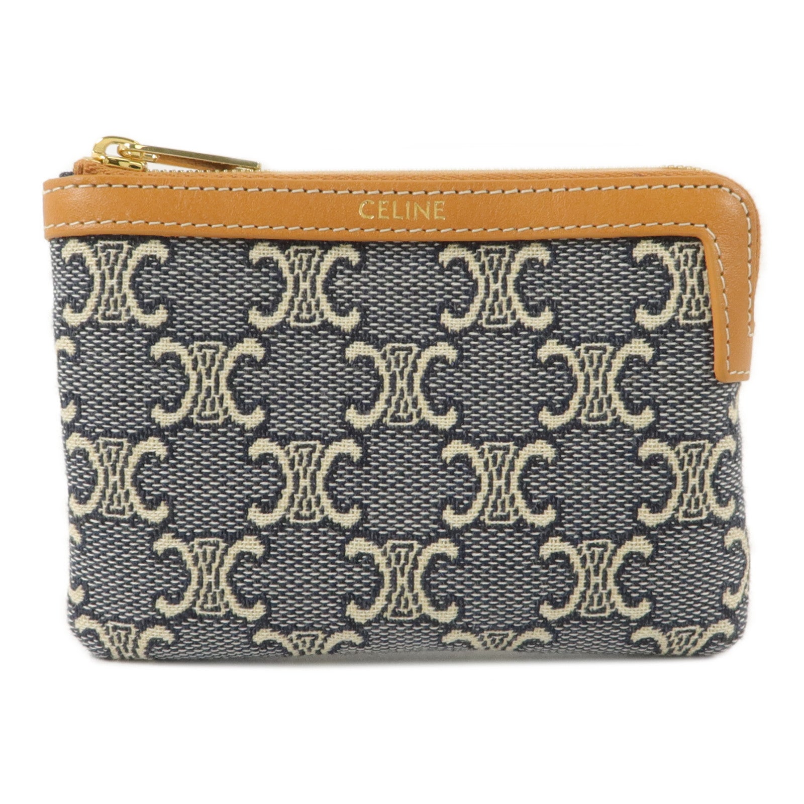 CELINE 帆布Jacqaurd Triomphe All Over Coin Purse零錢包